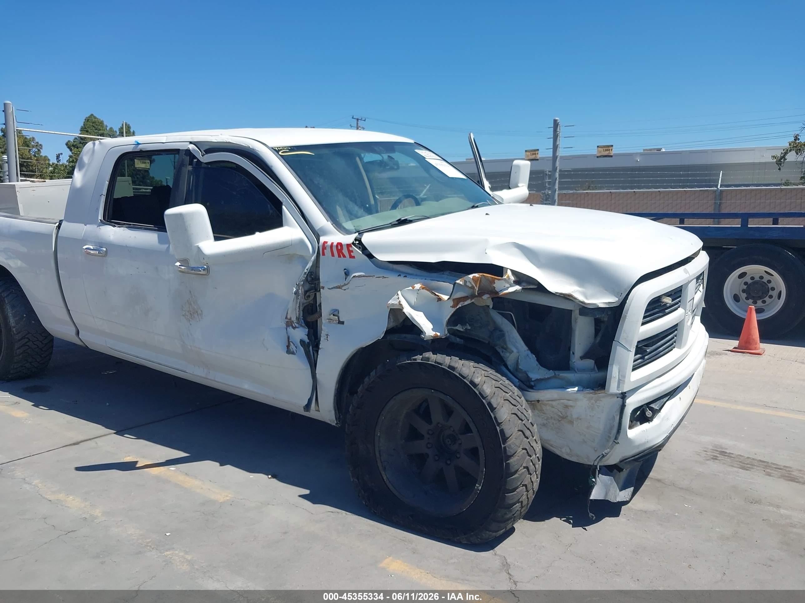 2012 Ram 2500 Slt White vin: 3C6UD5MLXCG337791