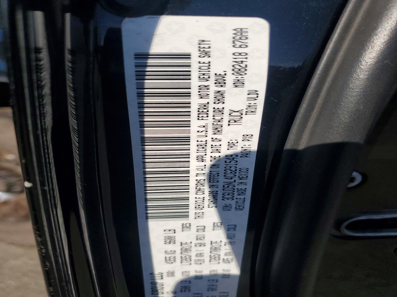 2012 Dodge Ram 2500 Laramie Черный vin: 3C6UD5NL4CG291549