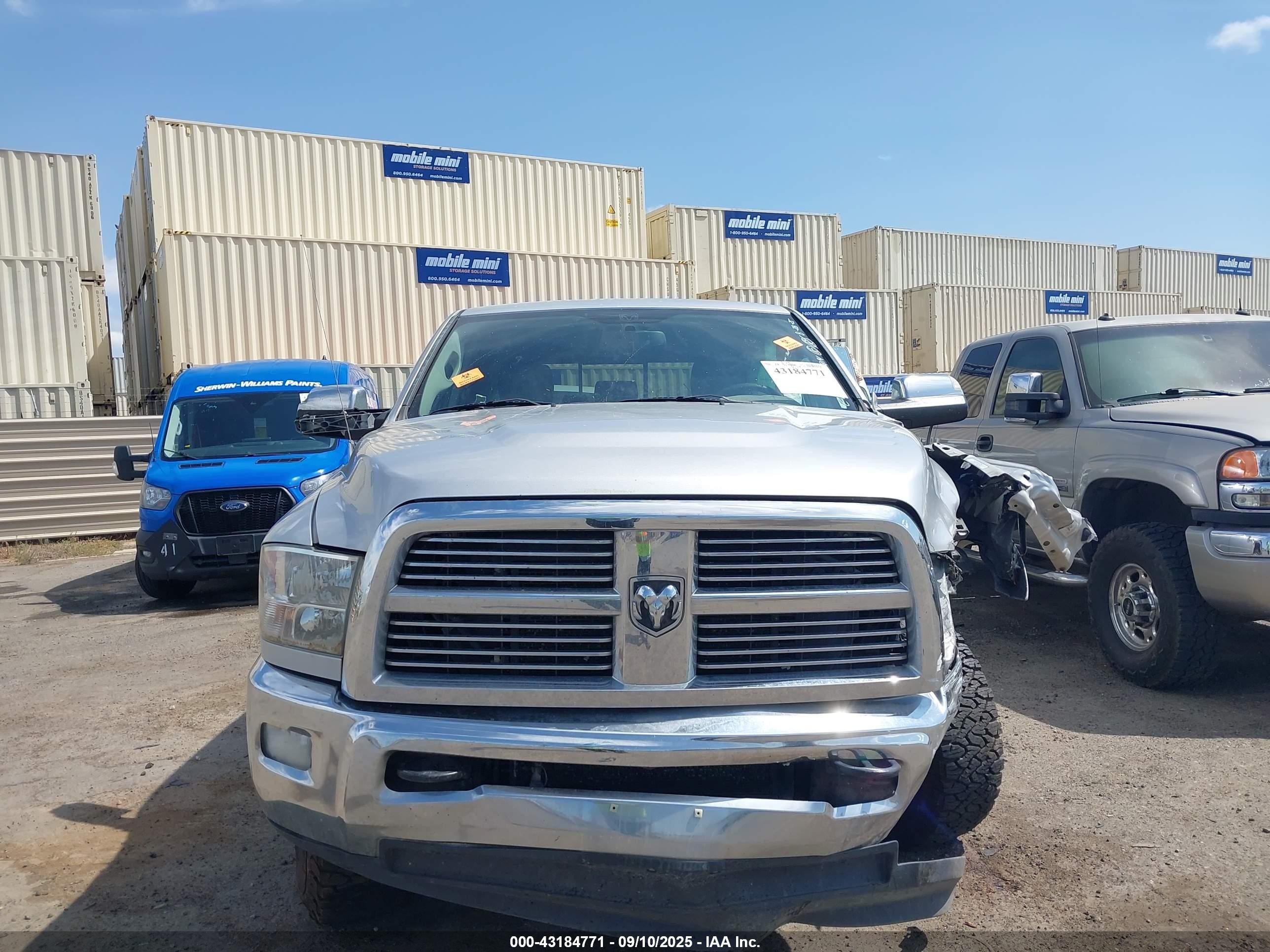 2012 Ram 2500 Laramie Серебряный vin: 3C6UD5NL5CG335932