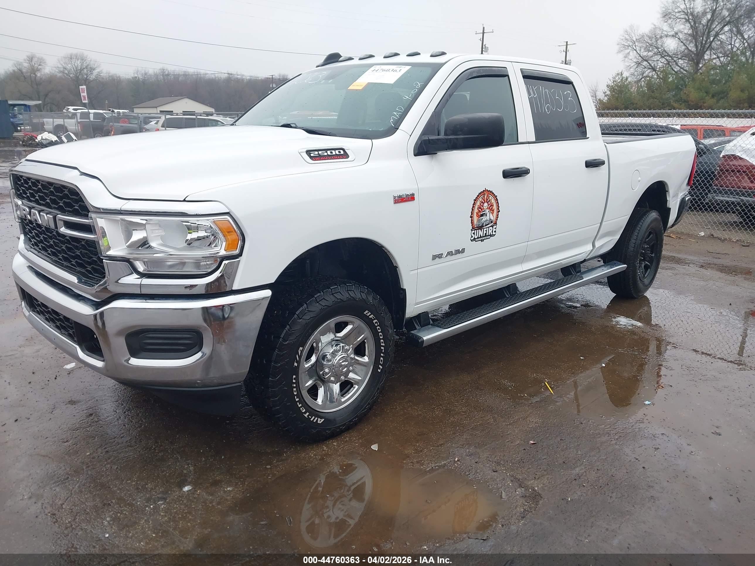 2022 Ram 2500 Tradesman  4x4 6'4 Box White vin: 3C6UR5CJ5NG129662