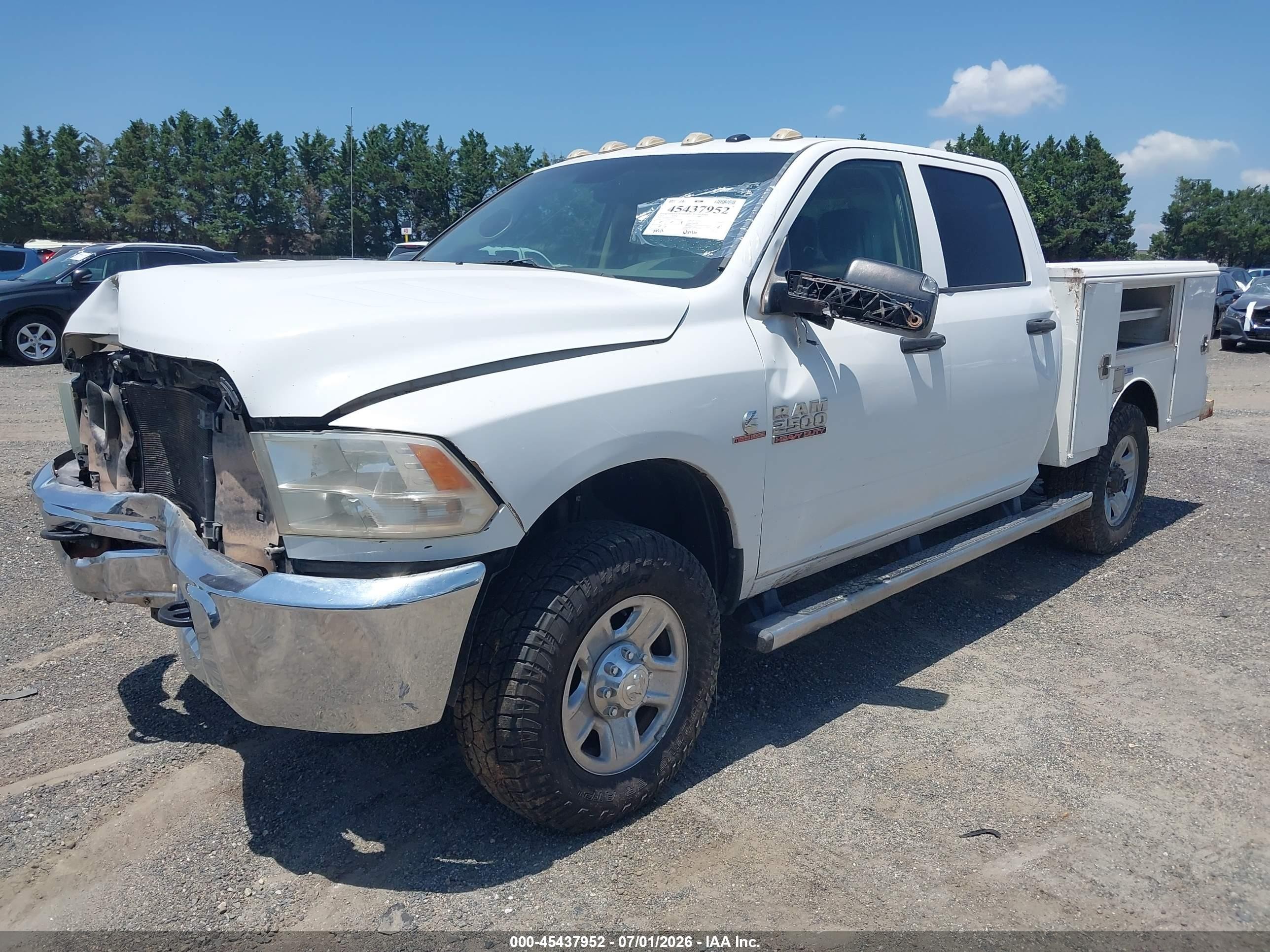 2015 Ram 2500 Tradesman White vin: 3C6UR5CL3FG501311