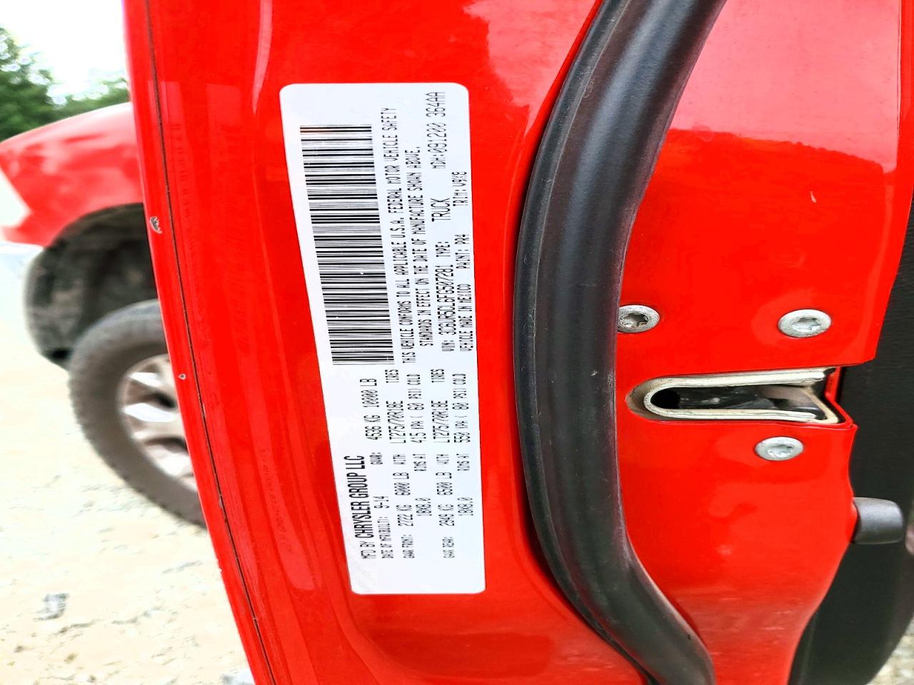 2015 Ram 2500 St Red vin: 3C6UR5CL6FG507281