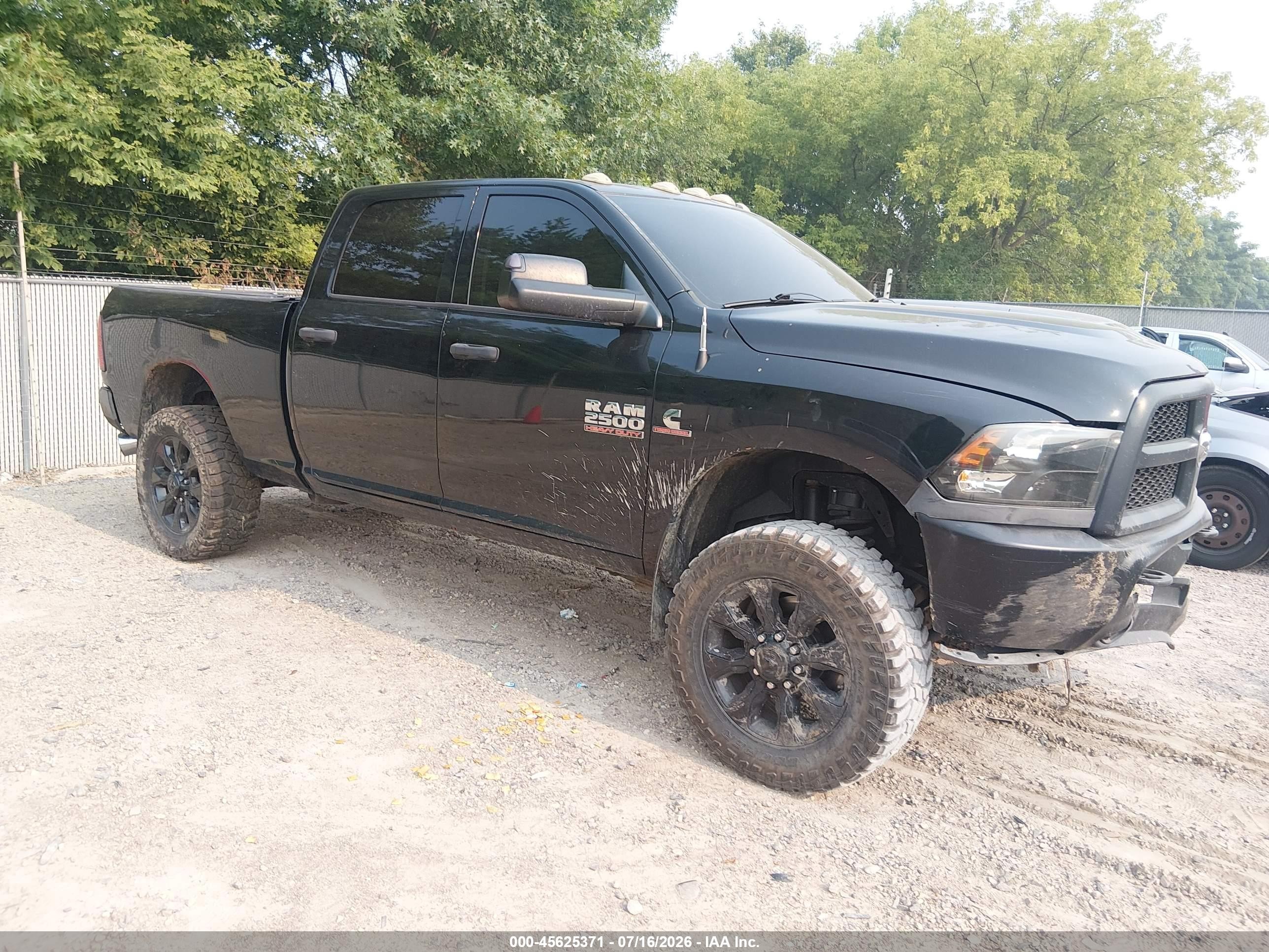 2015 Ram 2500 Tradesman Black vin: 3C6UR5CL6FG607090