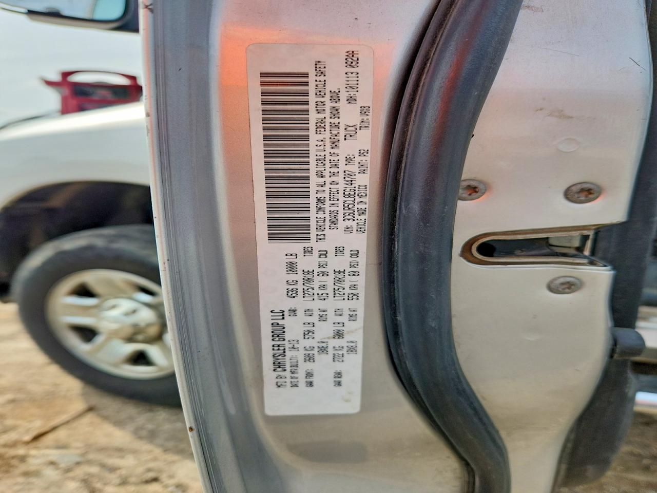 2014 Ram 2500 Серебряный vin: 3C6UR5CL8EG144707