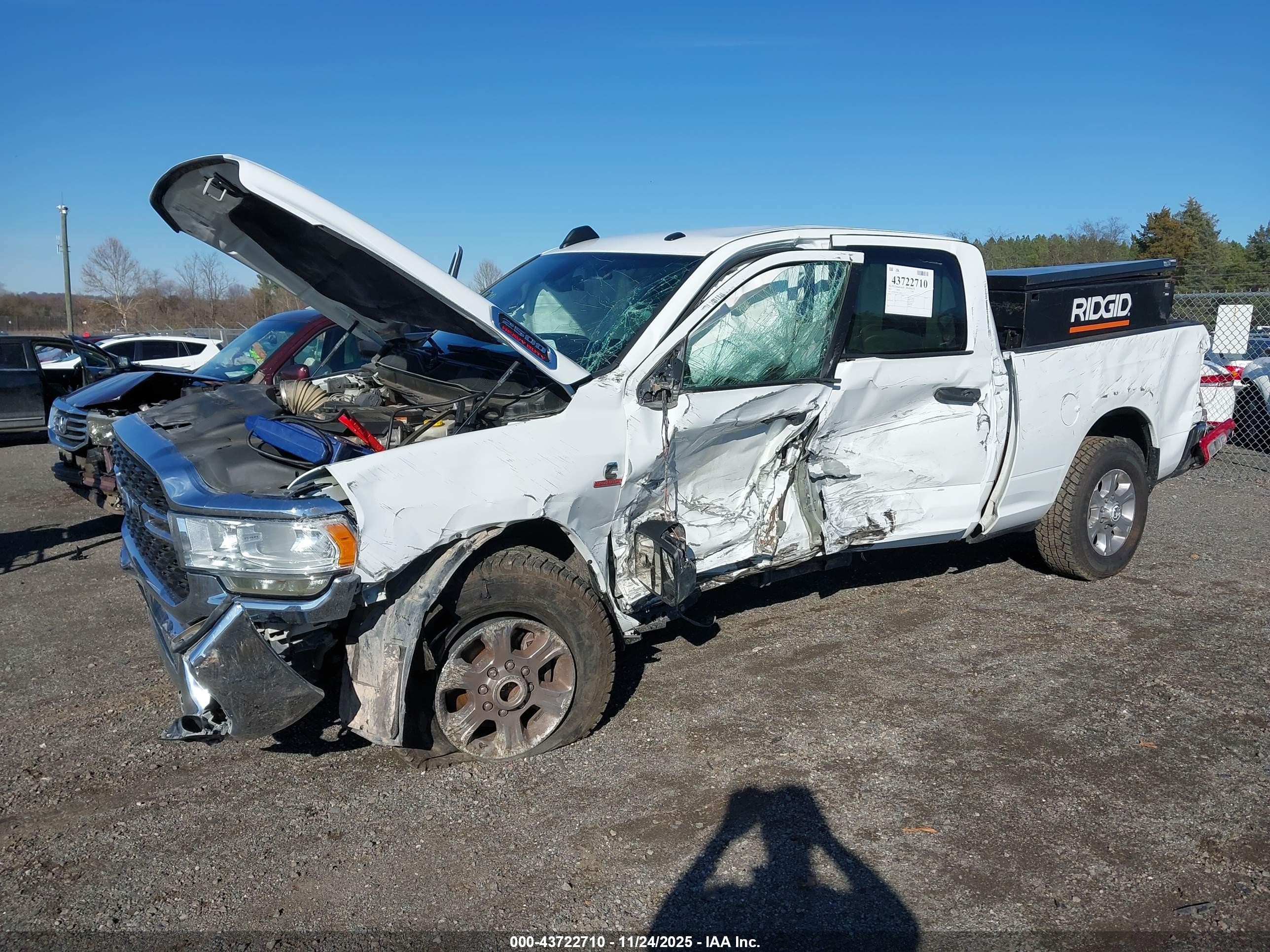 2024 Ram 2500 Big Horn  4x4 6'4 Box White vin: 3C6UR5DL2RG176766