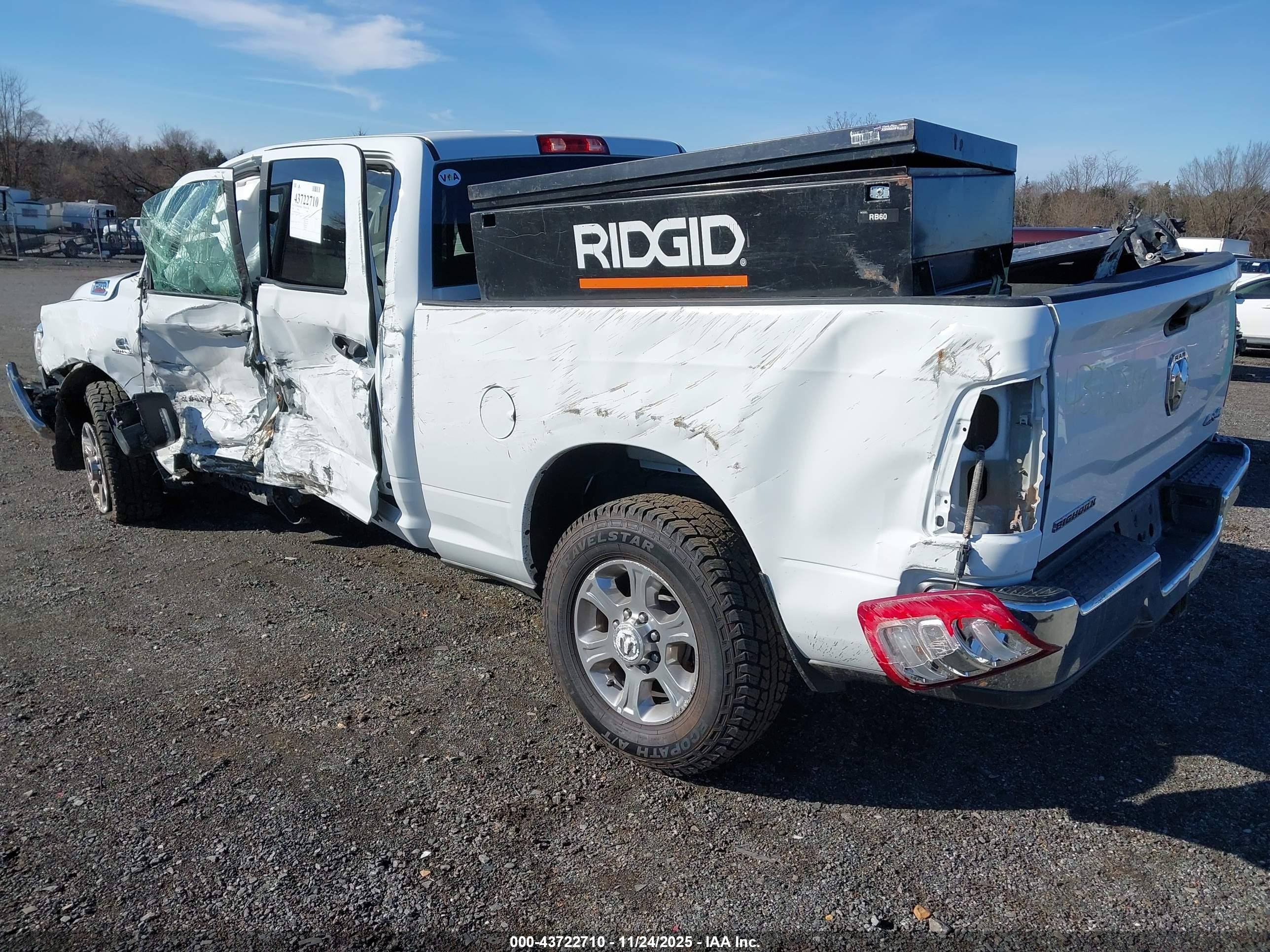 2024 Ram 2500 Big Horn  4x4 6'4 Box White vin: 3C6UR5DL2RG176766