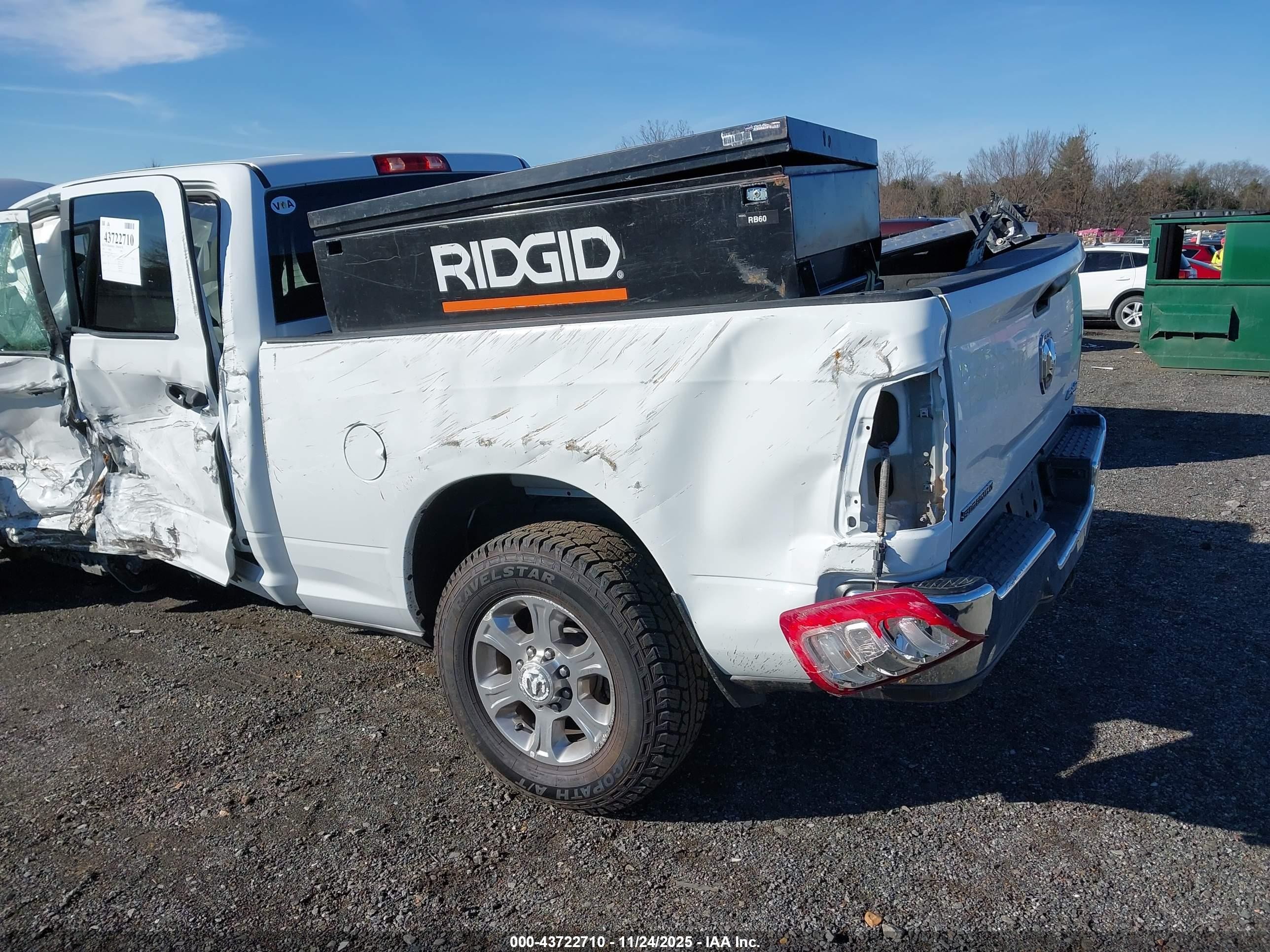 2024 Ram 2500 Big Horn  4x4 6'4 Box White vin: 3C6UR5DL2RG176766