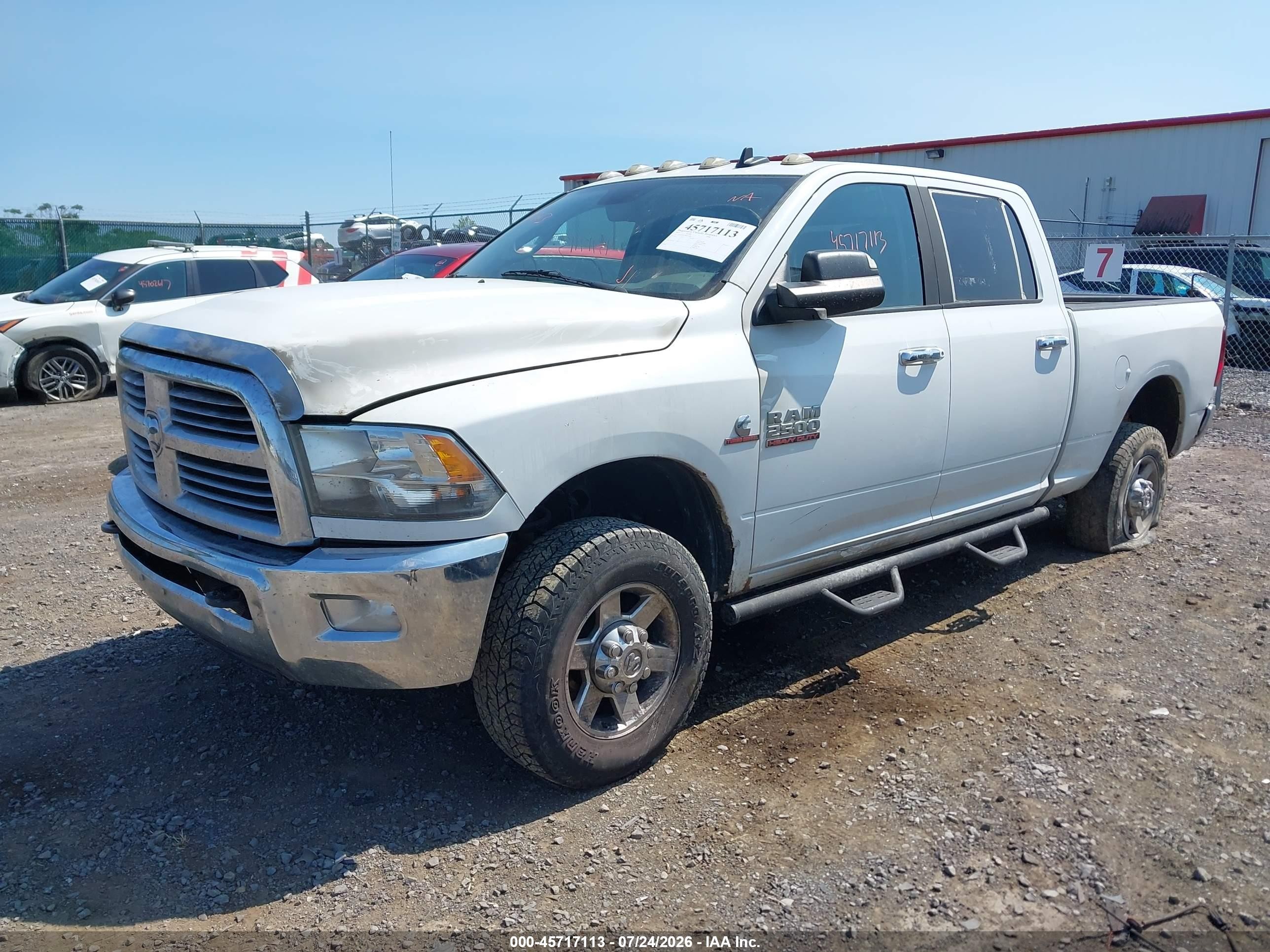 2013 Ram 2500 Big Horn Белый vin: 3C6UR5DL5DG612583