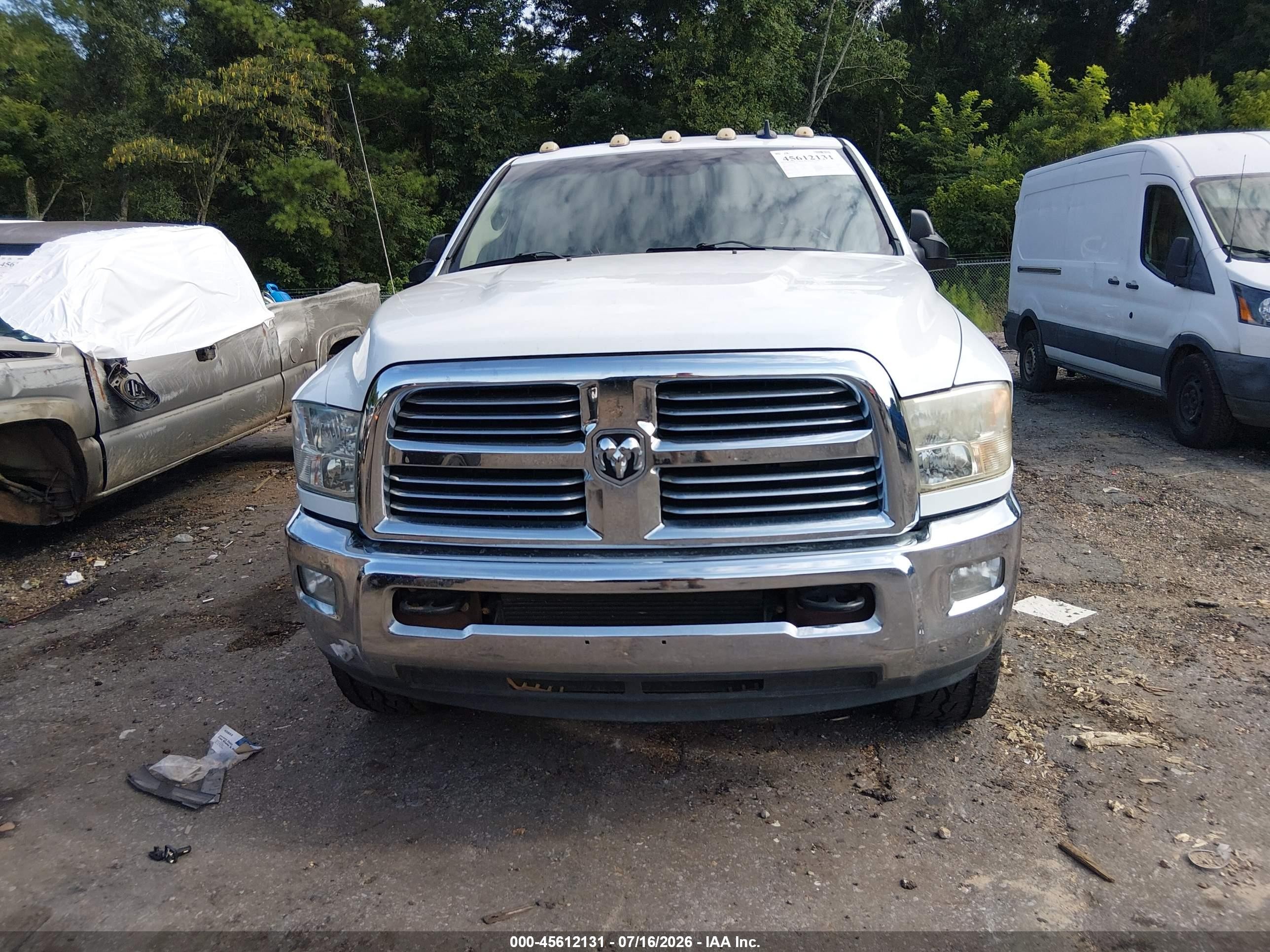 2014 Ram 2500 Big Horn White vin: 3C6UR5DL5EG158305