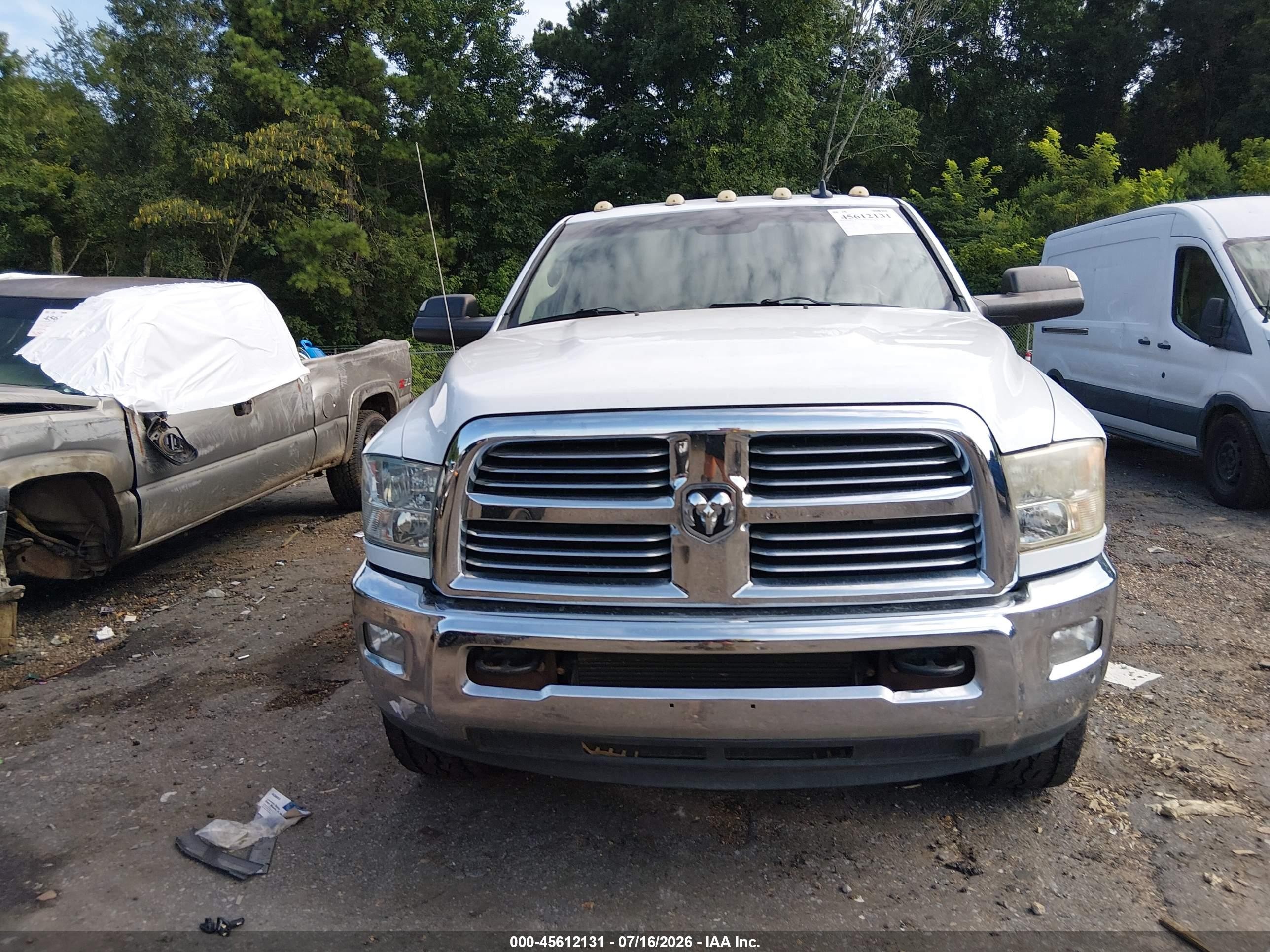 2014 Ram 2500 Big Horn White vin: 3C6UR5DL5EG158305