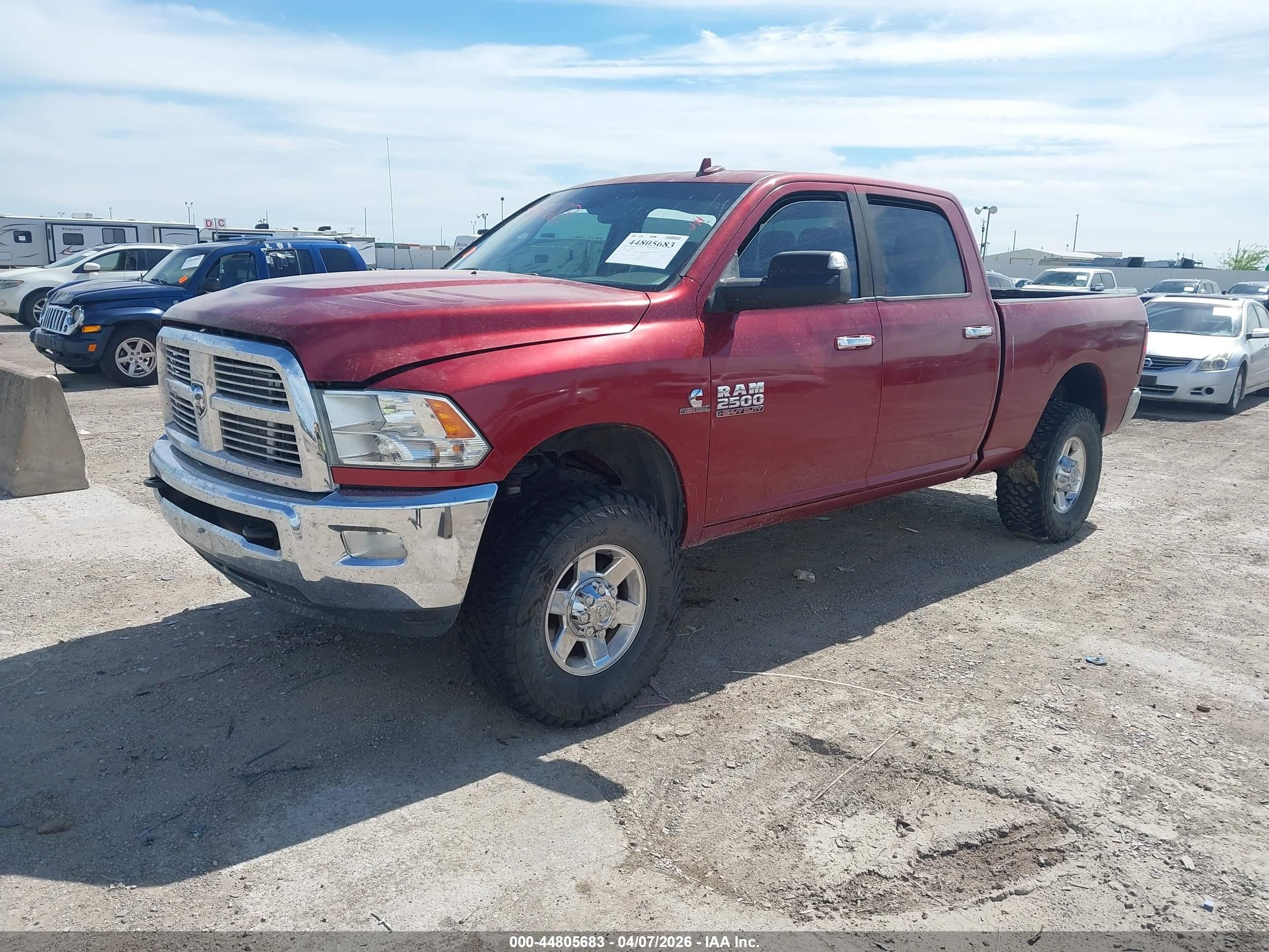 2013 Ram 2500 Big Horn Красный vin: 3C6UR5DL7DG545727
