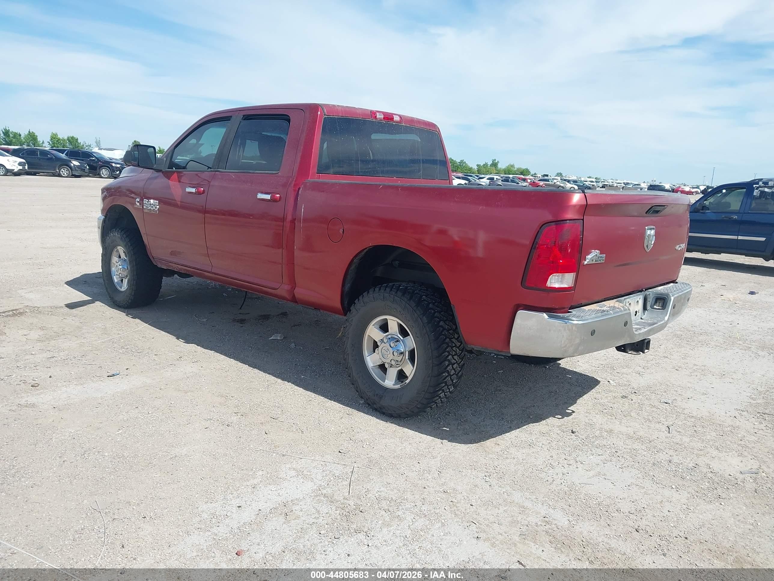 2013 Ram 2500 Big Horn Красный vin: 3C6UR5DL7DG545727