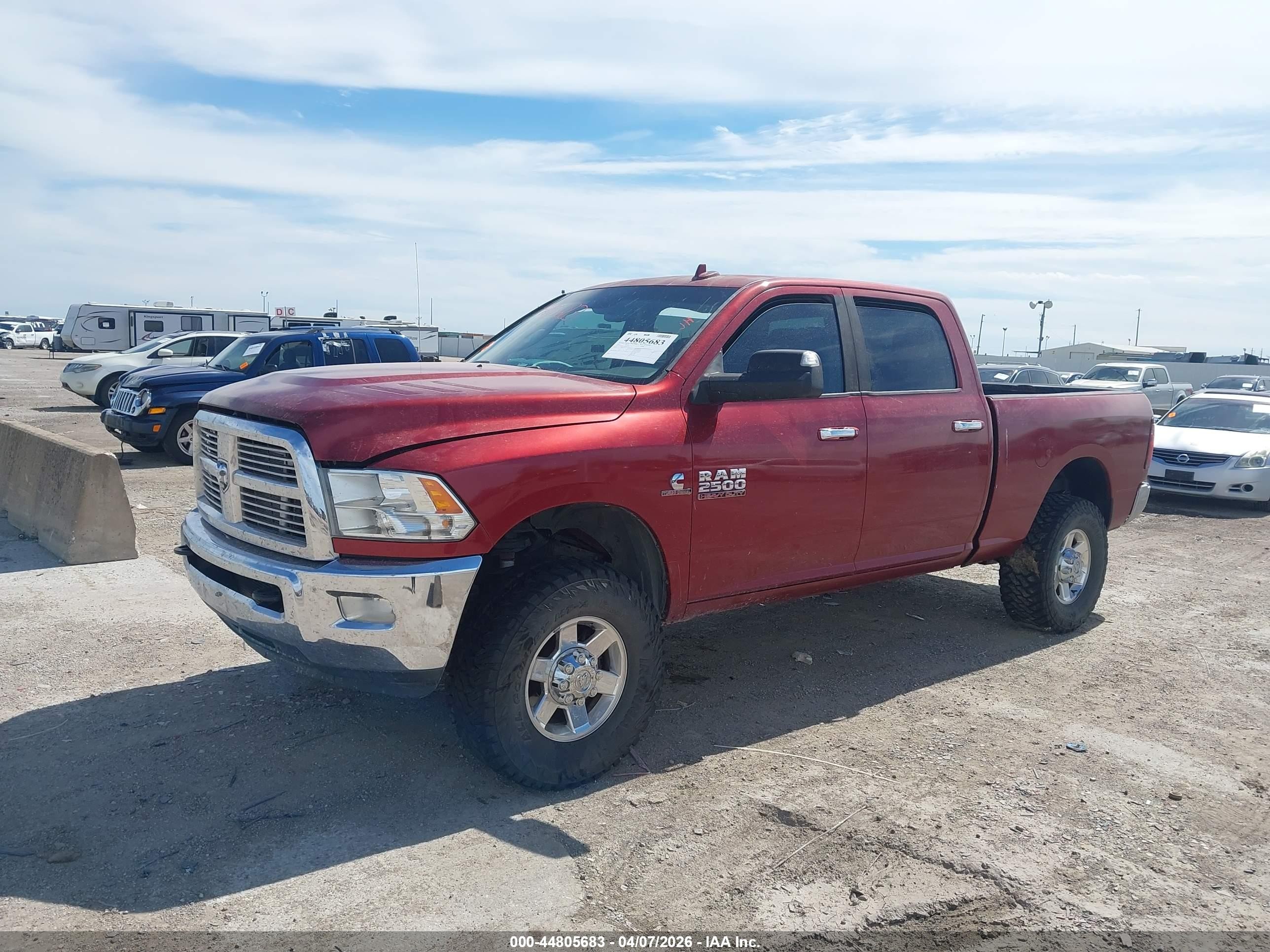 2013 Ram 2500 Big Horn Красный vin: 3C6UR5DL7DG545727