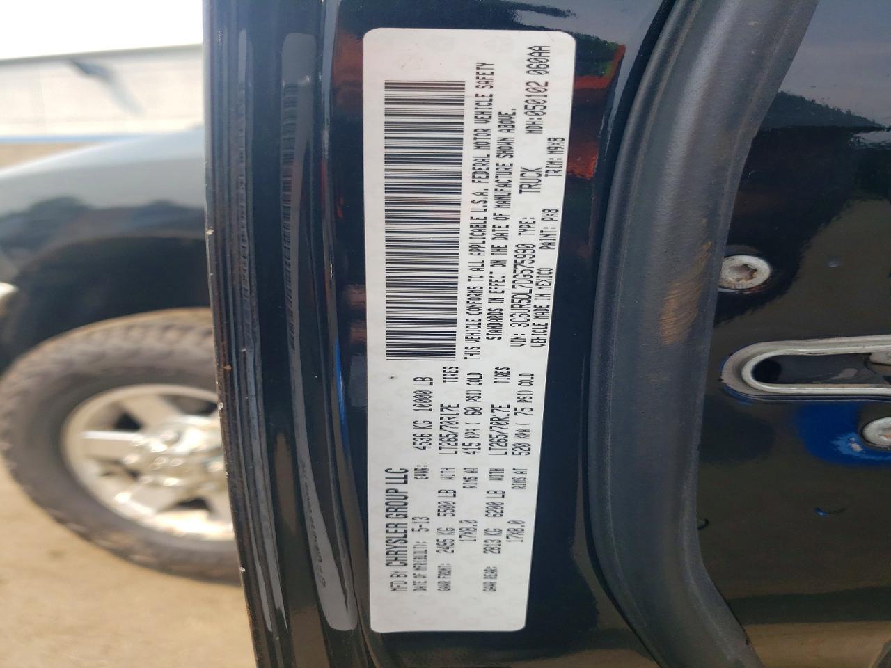 2013 Ram 2500 Slt Черный vin: 3C6UR5DL7DG575990