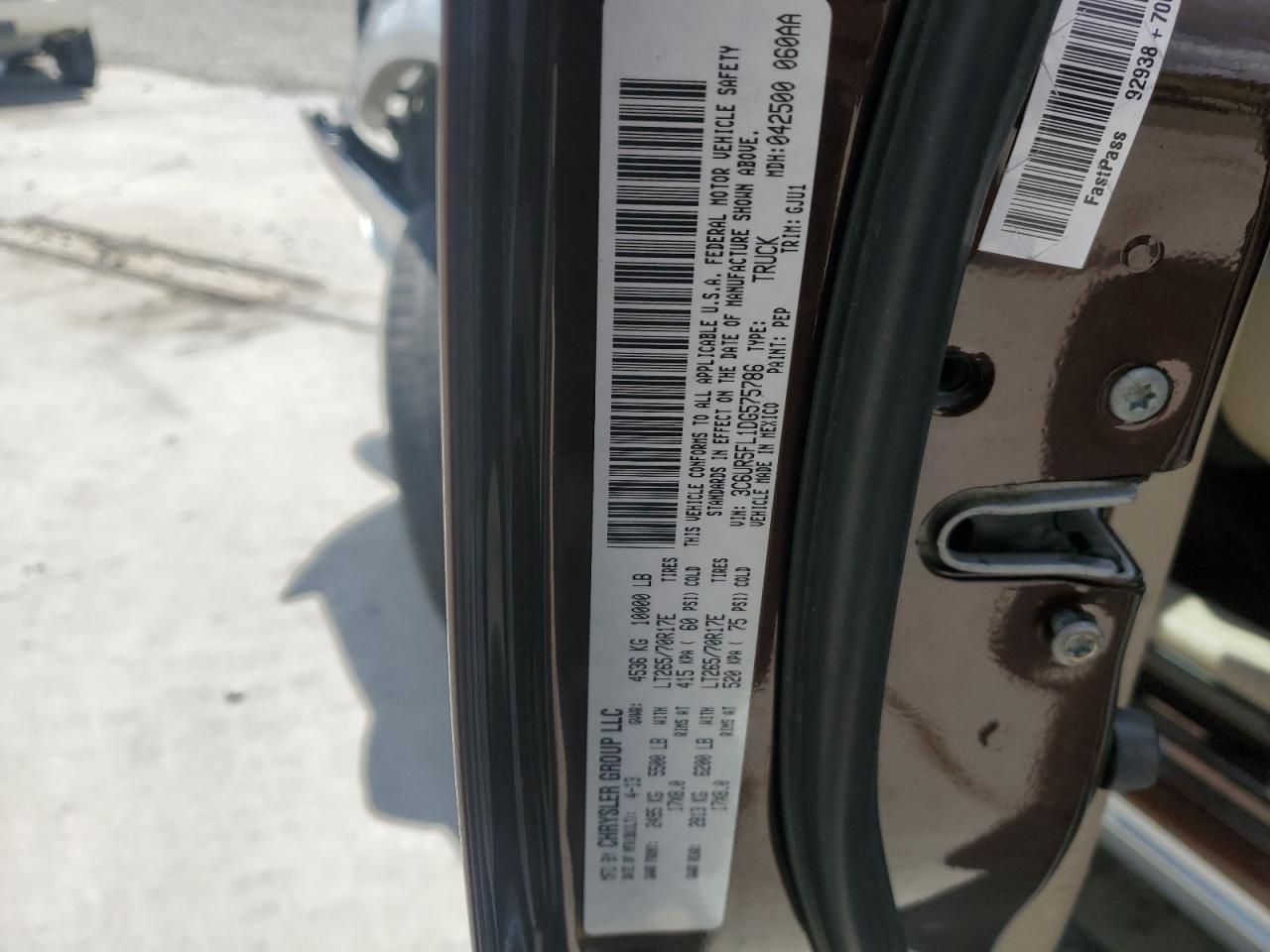 2013 Ram 2500 Laramie Коричневый vin: 3C6UR5FL1DG575786