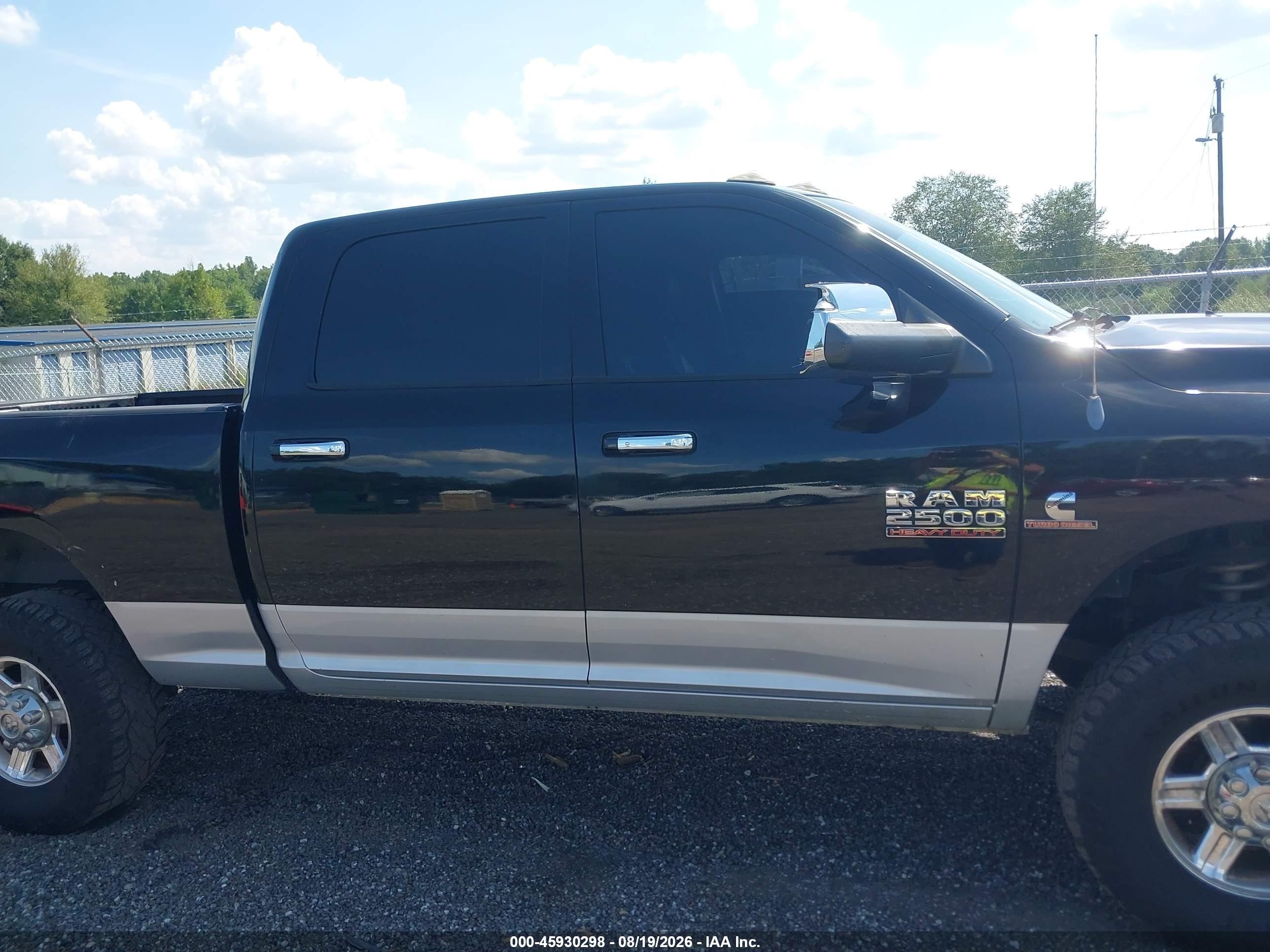 2013 Ram 2500 Laramie Black vin: 3C6UR5FL7DG551606