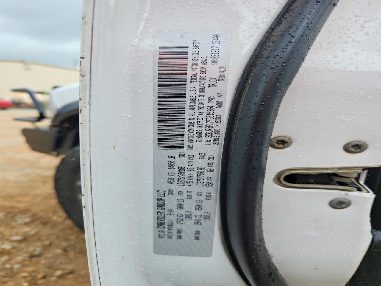 2015 Ram 2500 Laramie White vin: 3C6UR5FL7FG515904