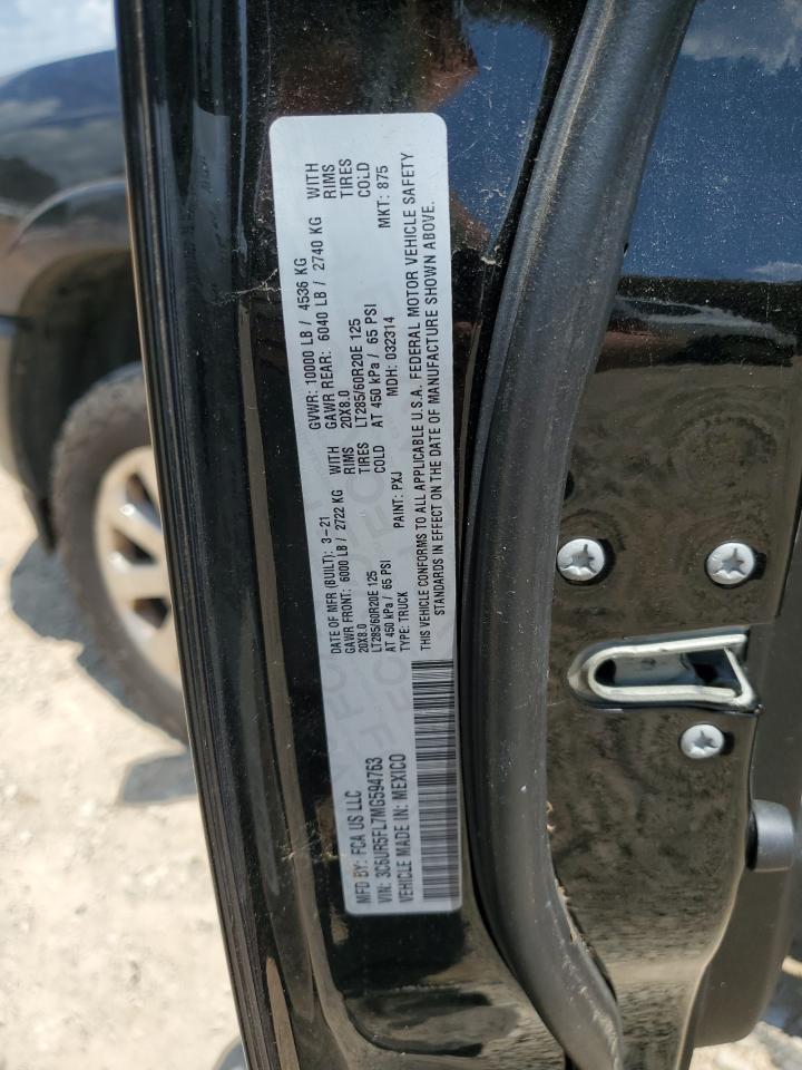 2021 Ram 2500 Laramie Черный vin: 3C6UR5FL7MG594763
