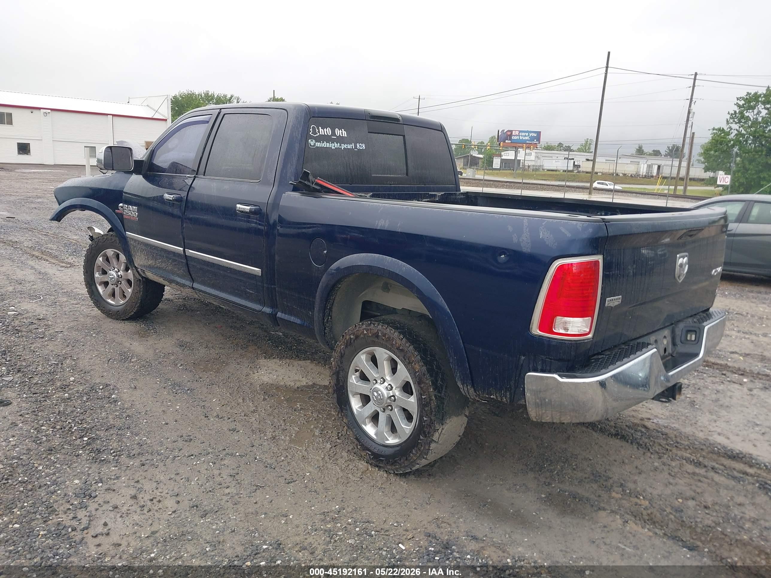 2013 Ram 2500 Laramie Blue vin: 3C6UR5FLXDG614844