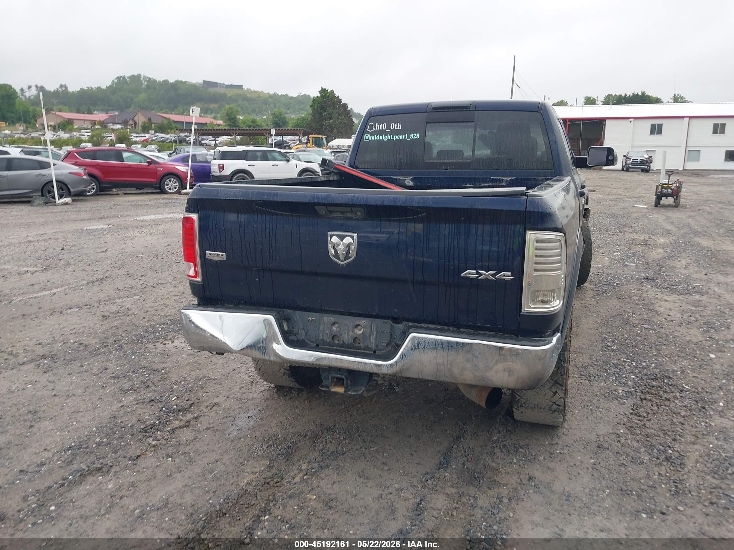 2013 Ram 2500 Laramie Blue vin: 3C6UR5FLXDG614844