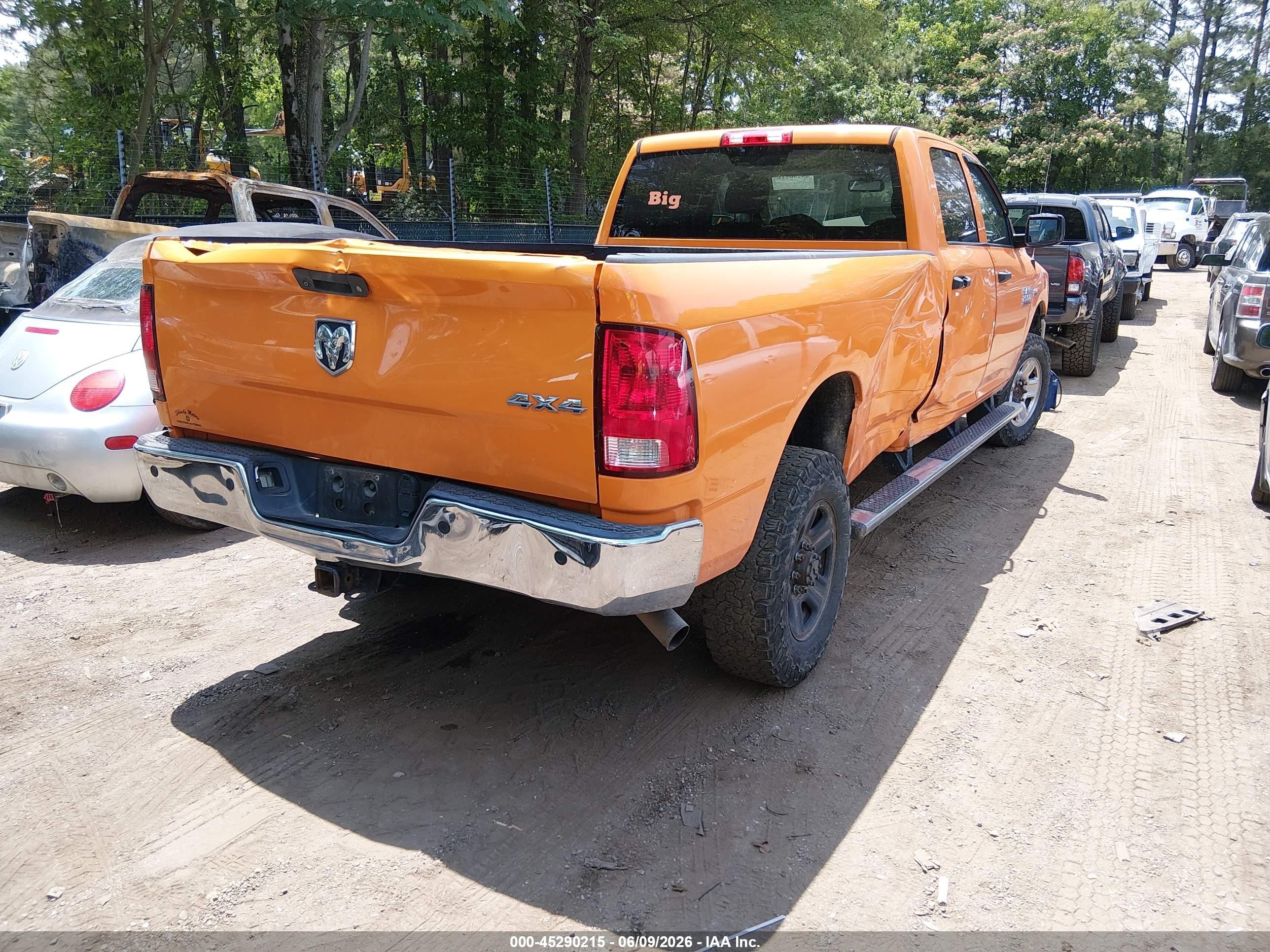 2016 Ram 2500 Tradesman Orange vin: 3C6UR5HJ6GG283146