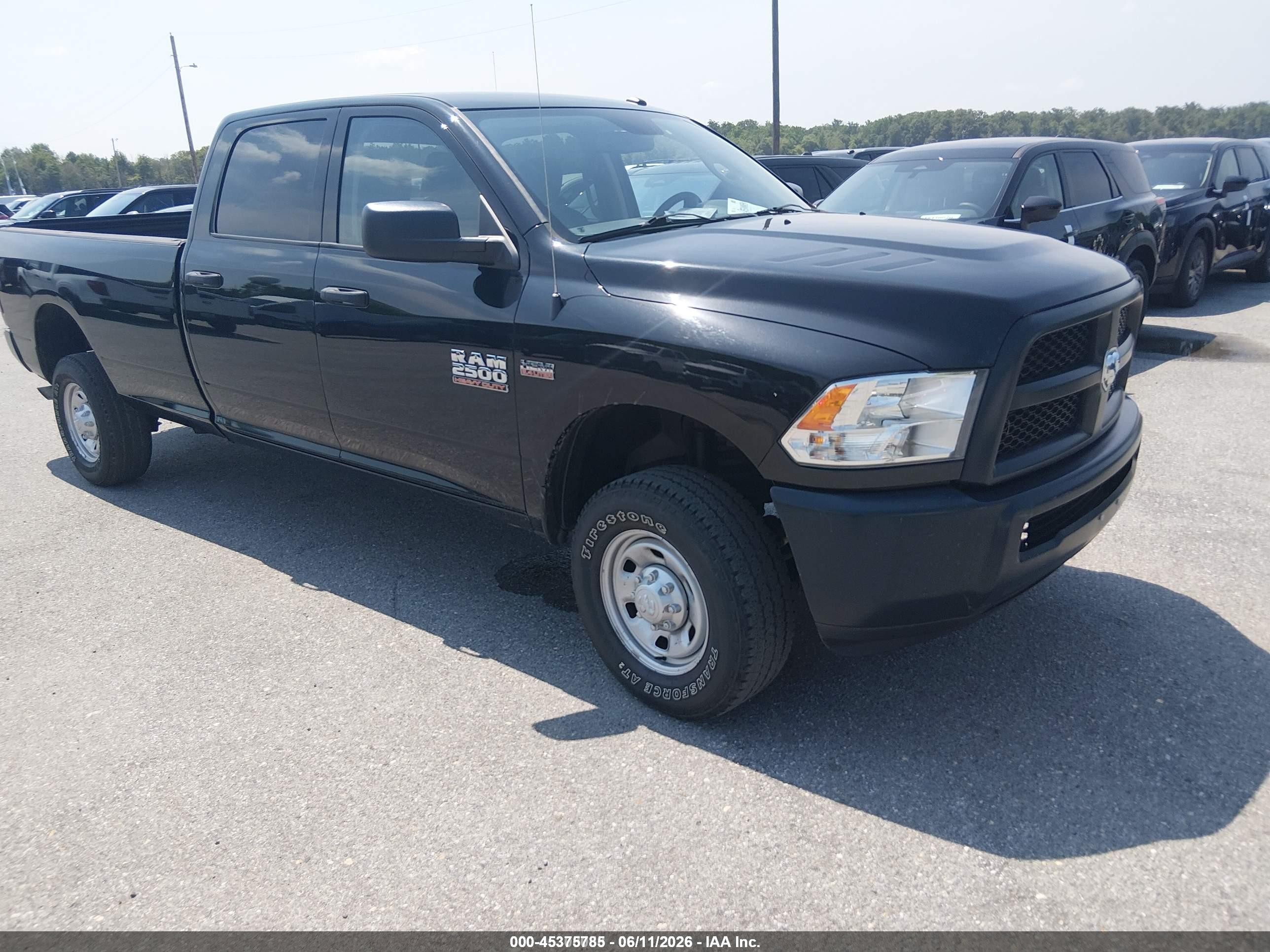 2015 Ram 2500 Tradesman Black vin: 3C6UR5HJ8FG691453