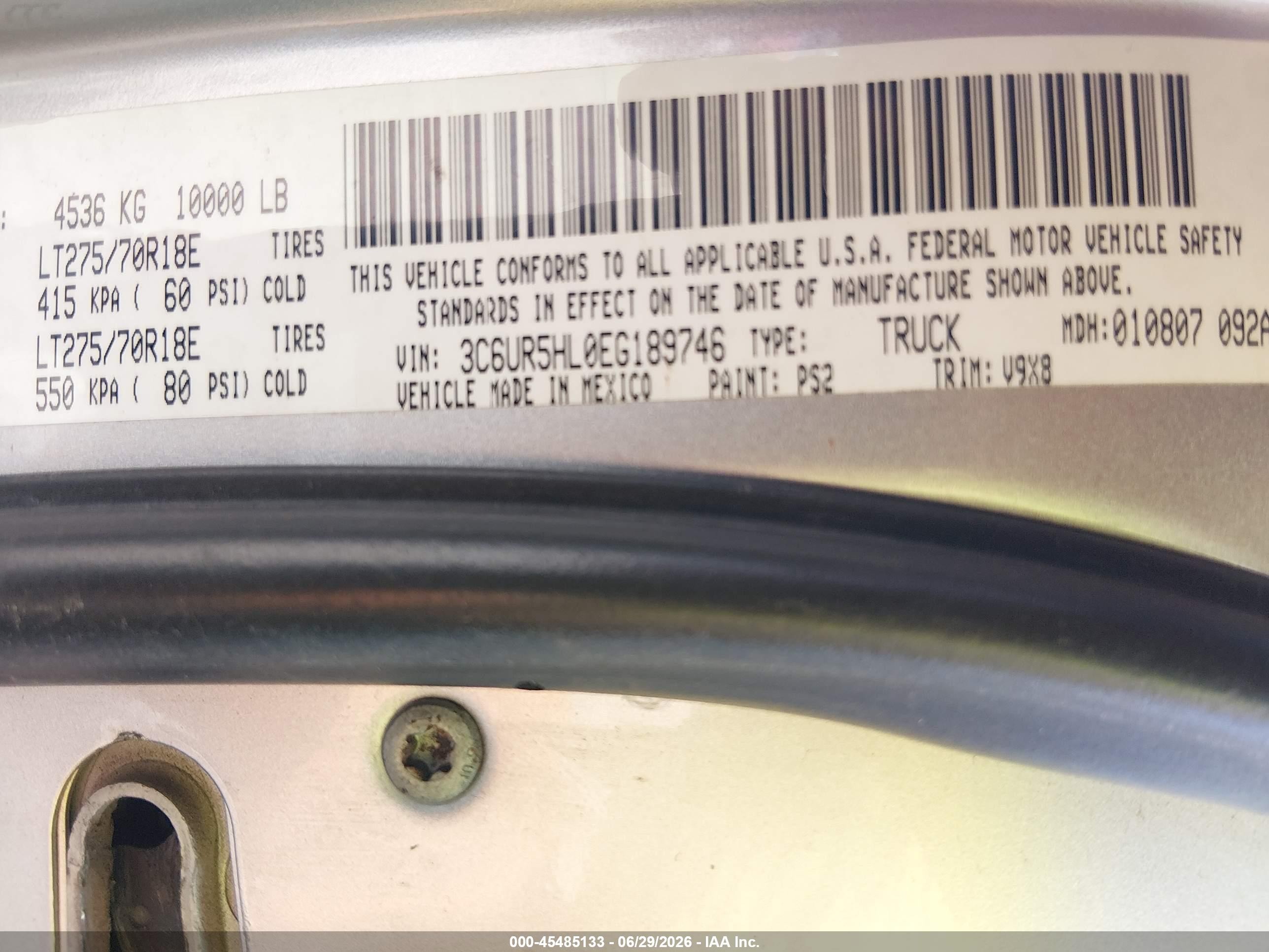 2014 Ram 2500 Tradesman Silver vin: 3C6UR5HL0EG189746