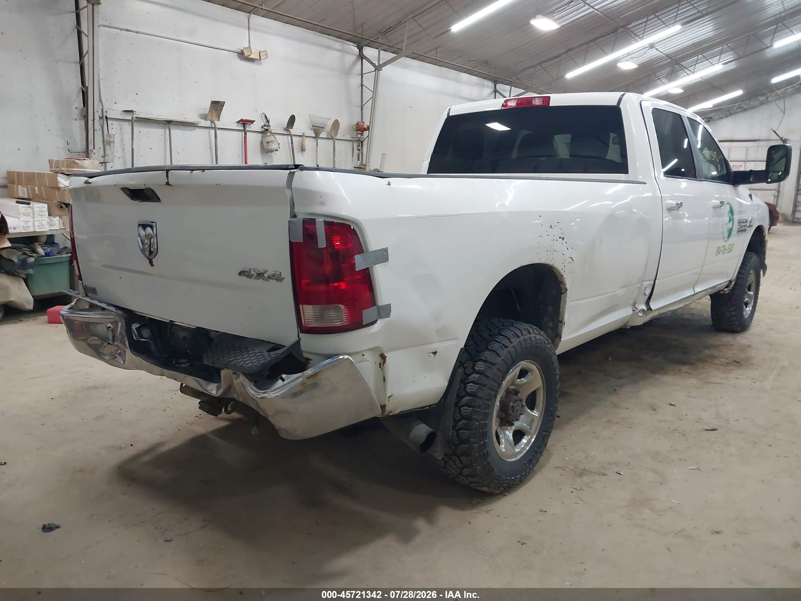 2013 Ram 2500 Tradesman White vin: 3C6UR5HL9DG545741