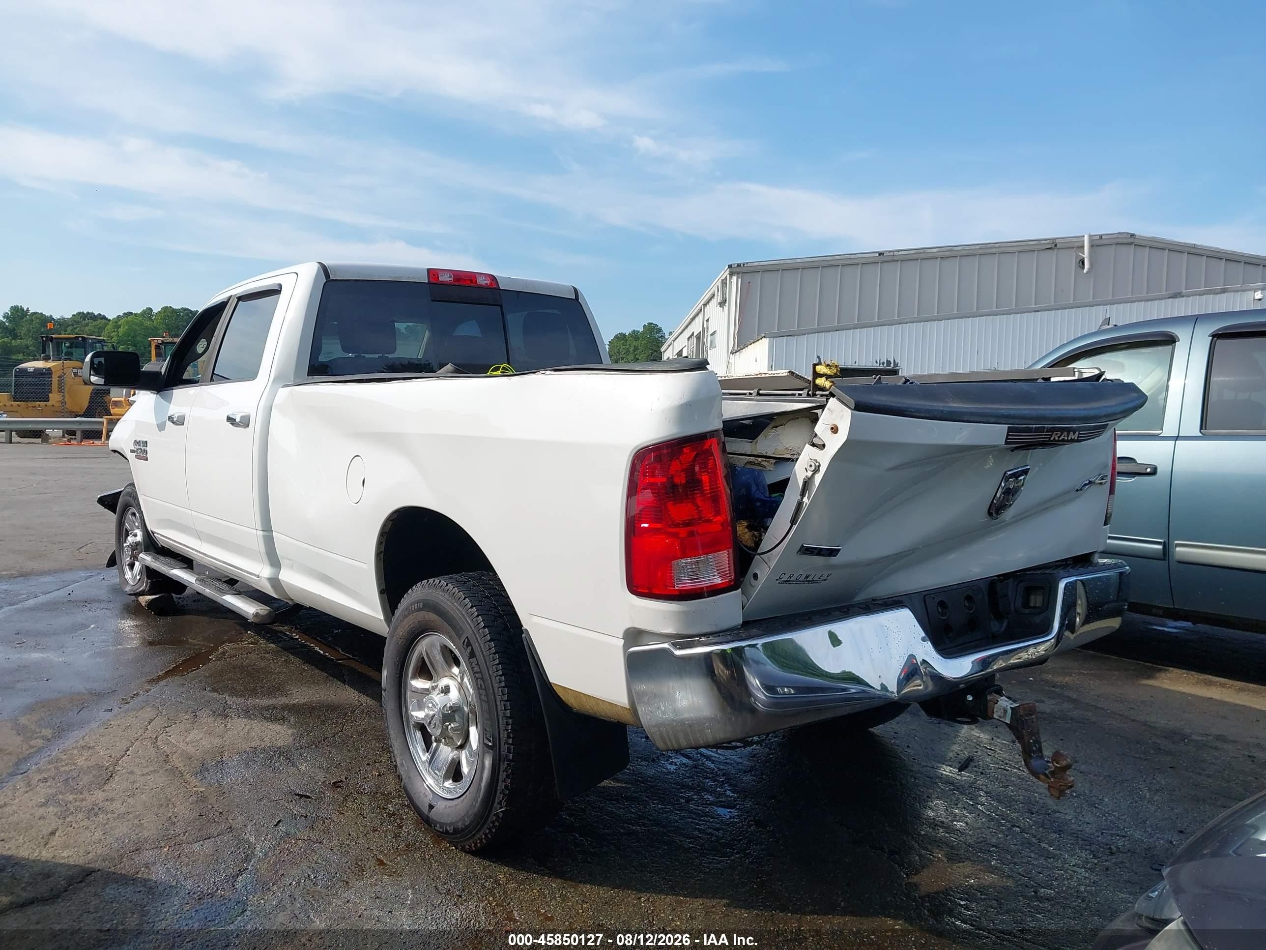 2015 Ram 2500 Slt White vin: 3C6UR5JL0FG509742