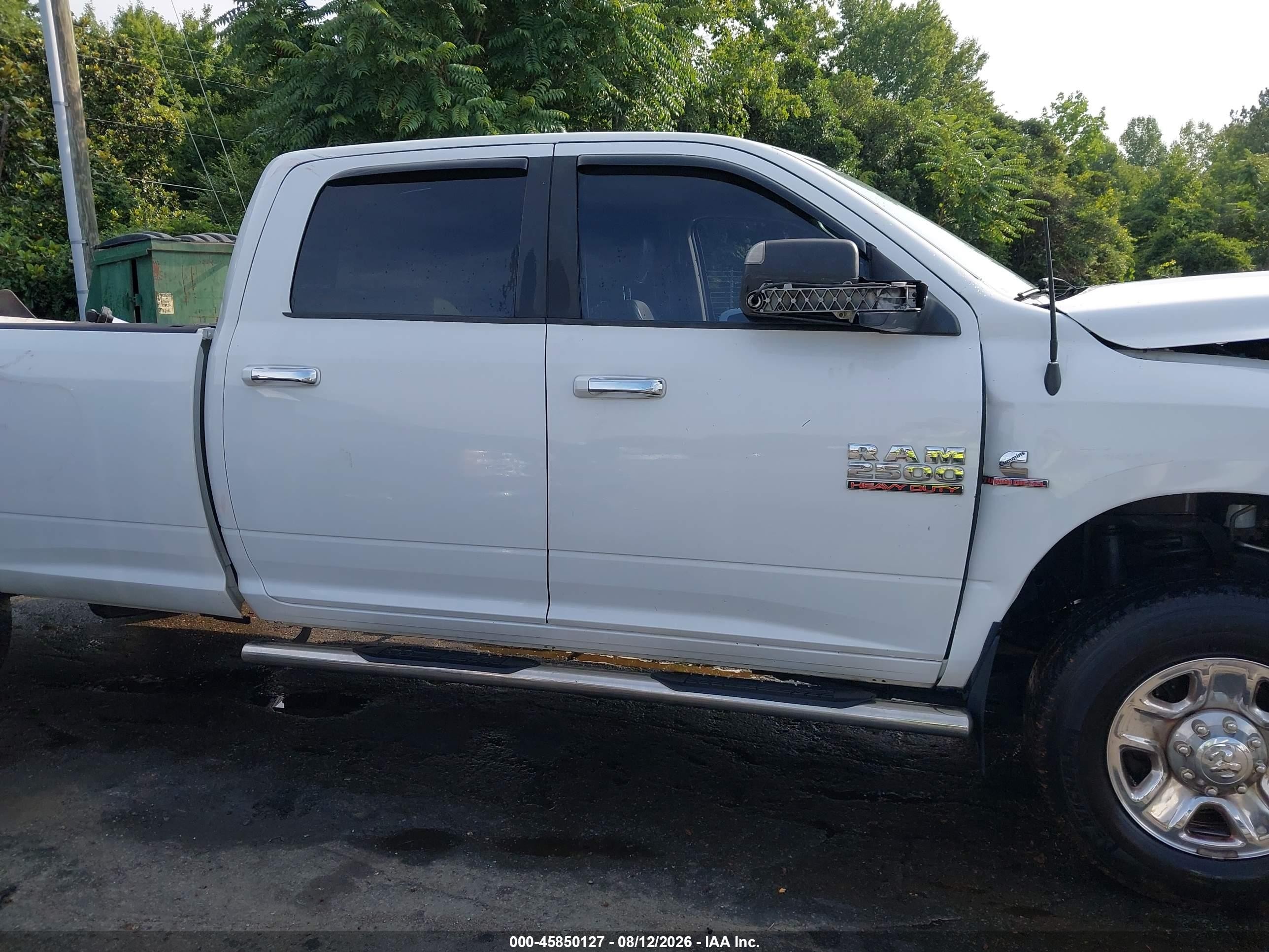 2015 Ram 2500 Slt White vin: 3C6UR5JL0FG509742
