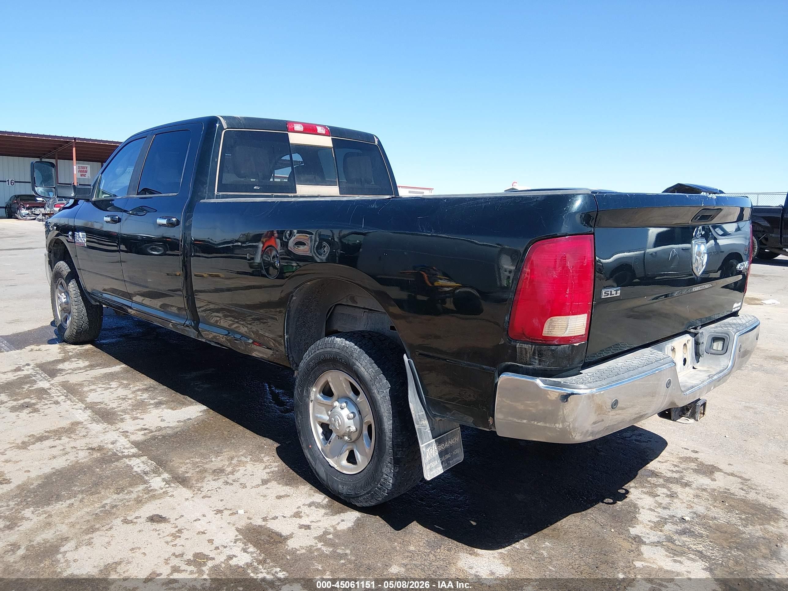 2015 Ram 2500 Slt Black vin: 3C6UR5JL3FG664298