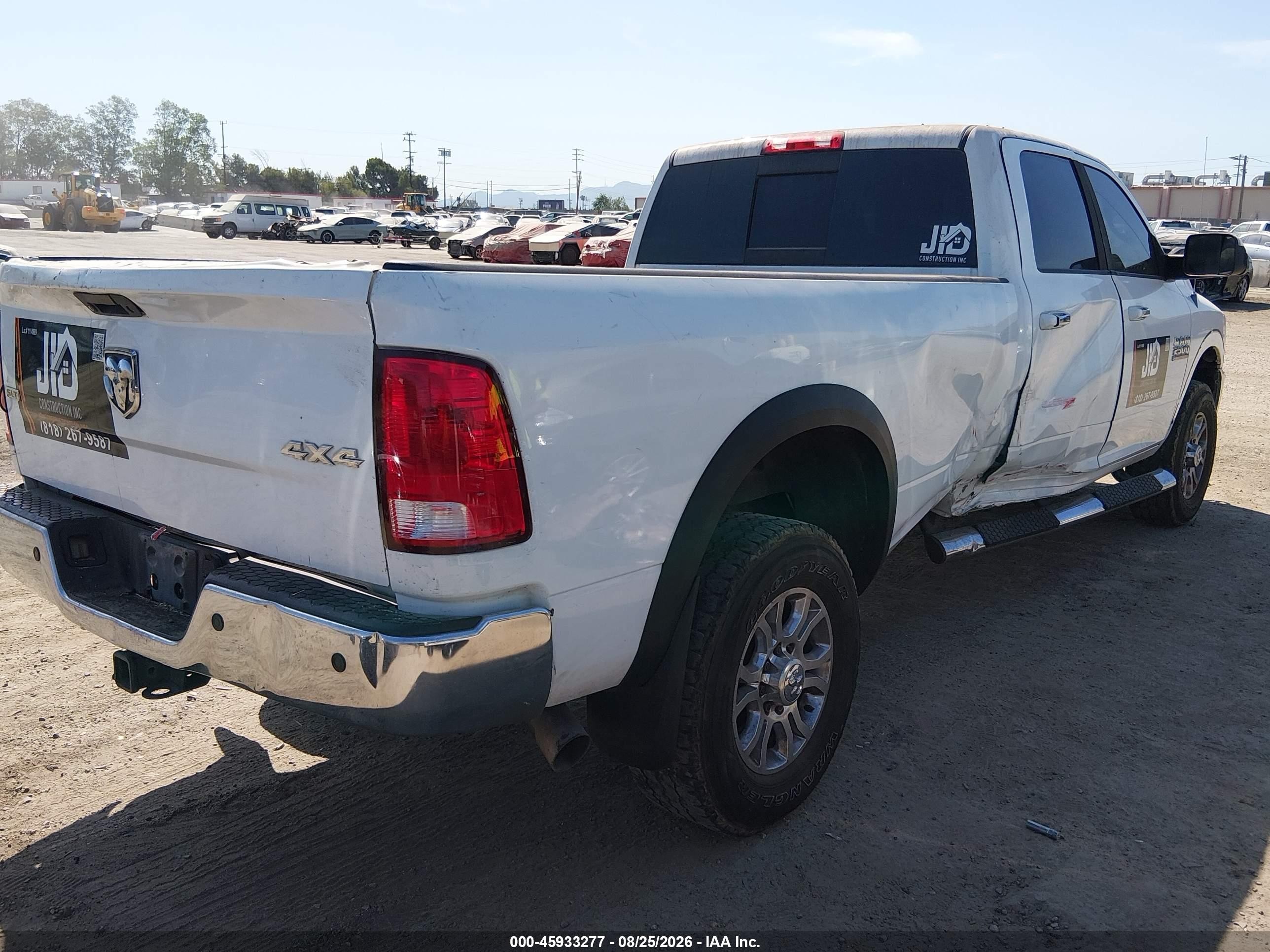 2013 Ram 2500 Slt White vin: 3C6UR5JL6DG538059