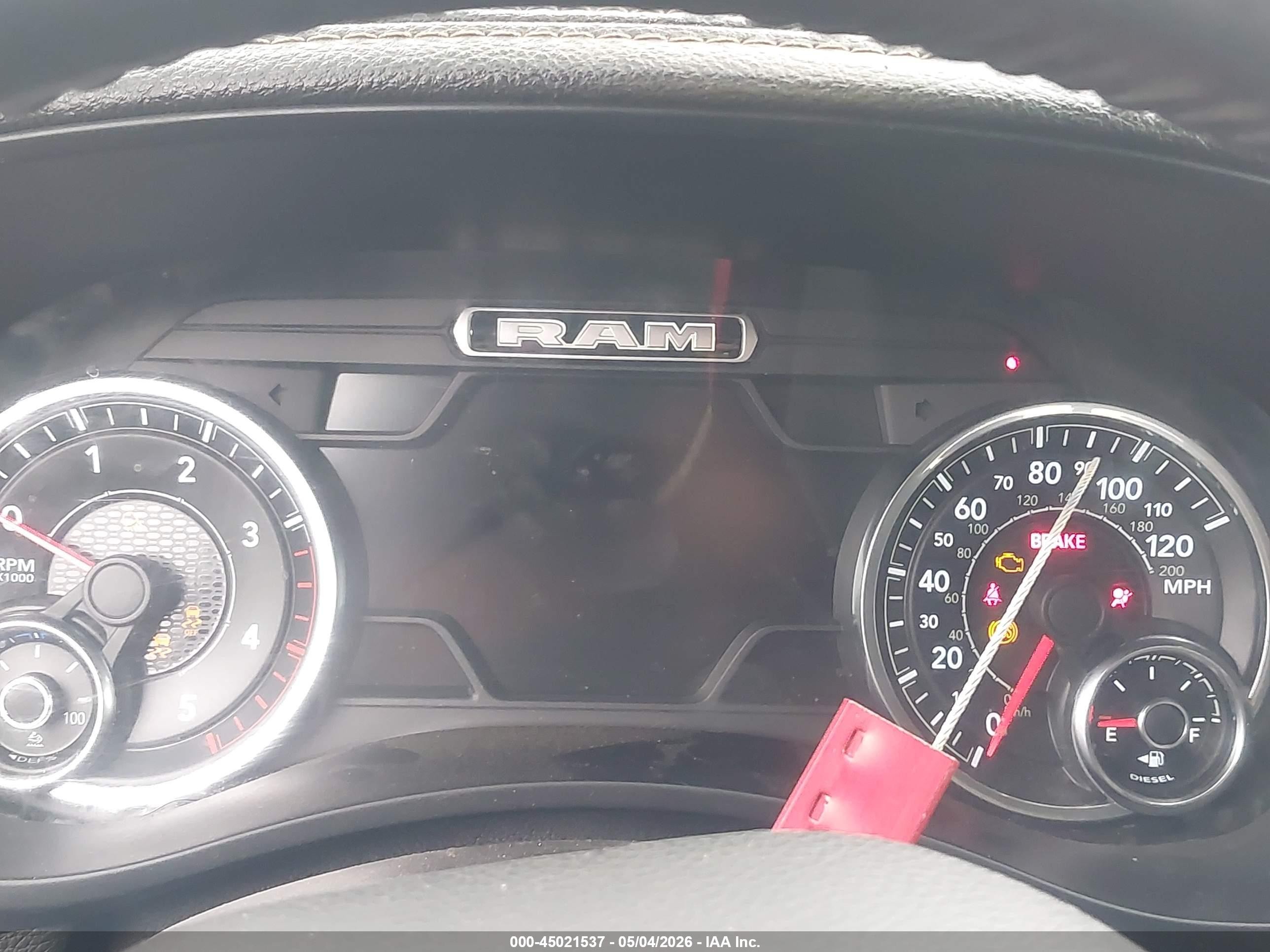 2019 Ram 2500 Laramie  4x4 8' Box Черный vin: 3C6UR5KL6KG624550