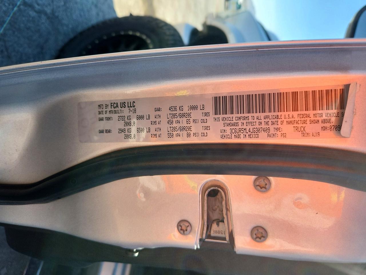 2018 Ram 2500 Slt Silver vin: 3C6UR5ML4JG307409