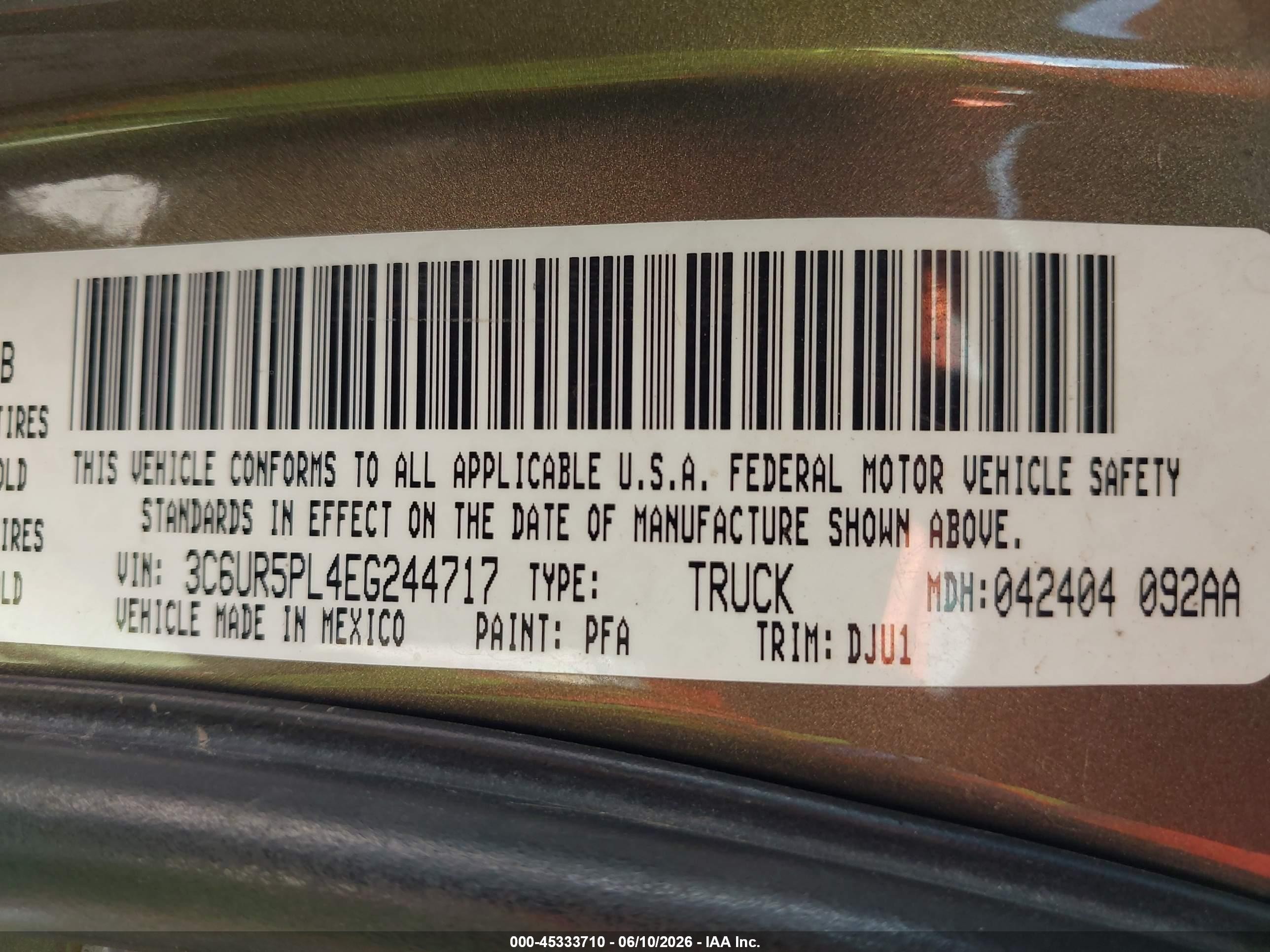 2014 Ram 2500 Longhorn Gray vin: 3C6UR5PL4EG244717