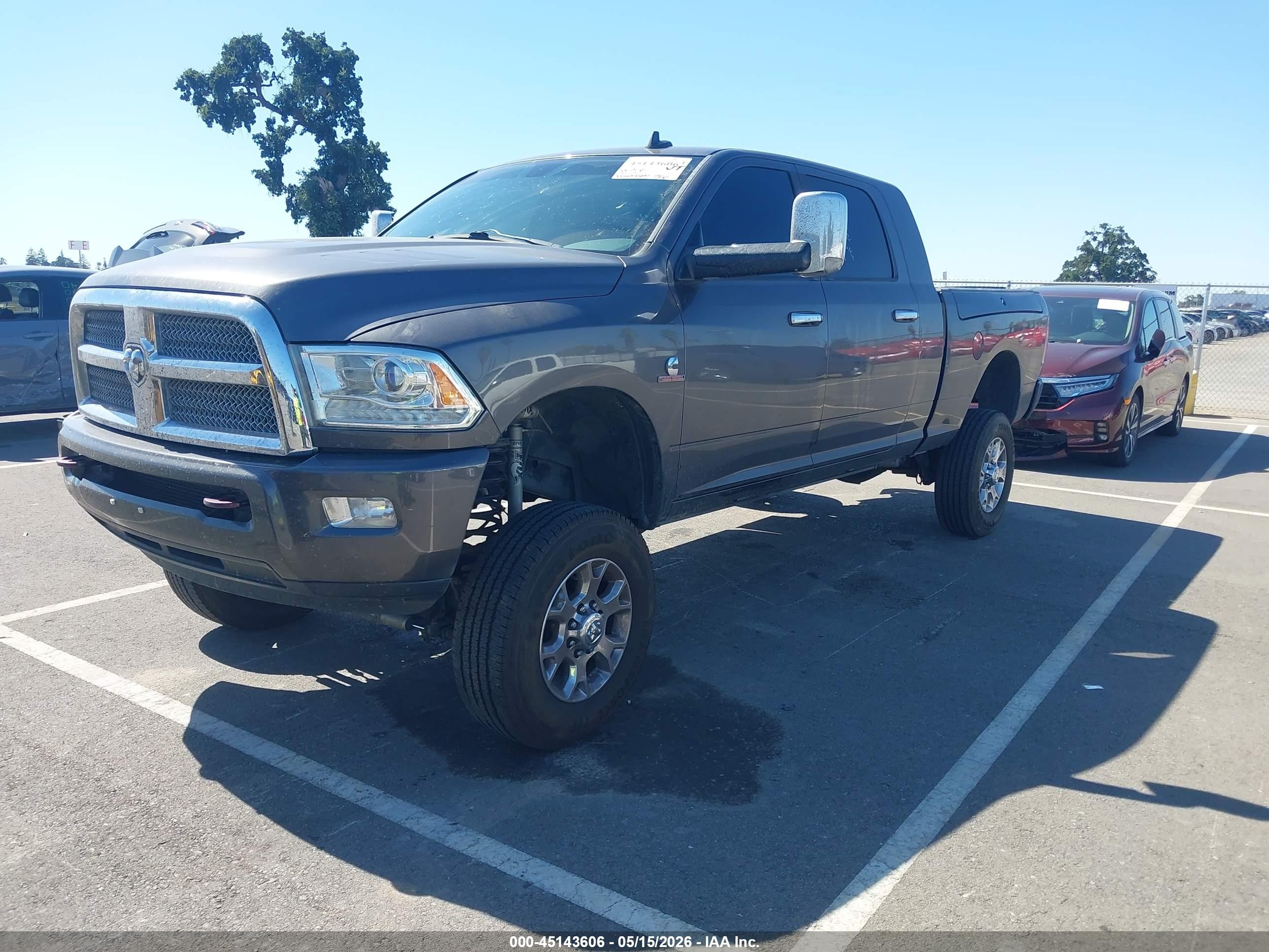 2014 Ram 2500 Longhorn Limited Серый vin: 3C6UR5PL4EG315284