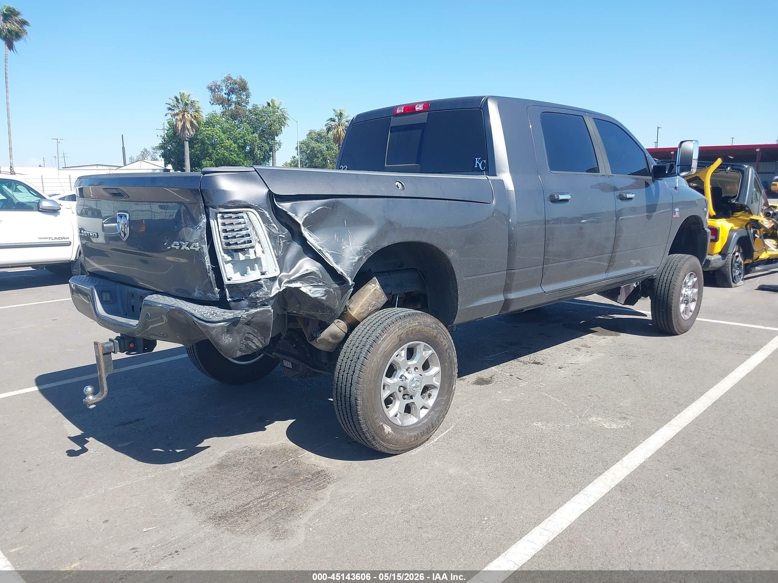 2014 Ram 2500 Longhorn Limited Серый vin: 3C6UR5PL4EG315284