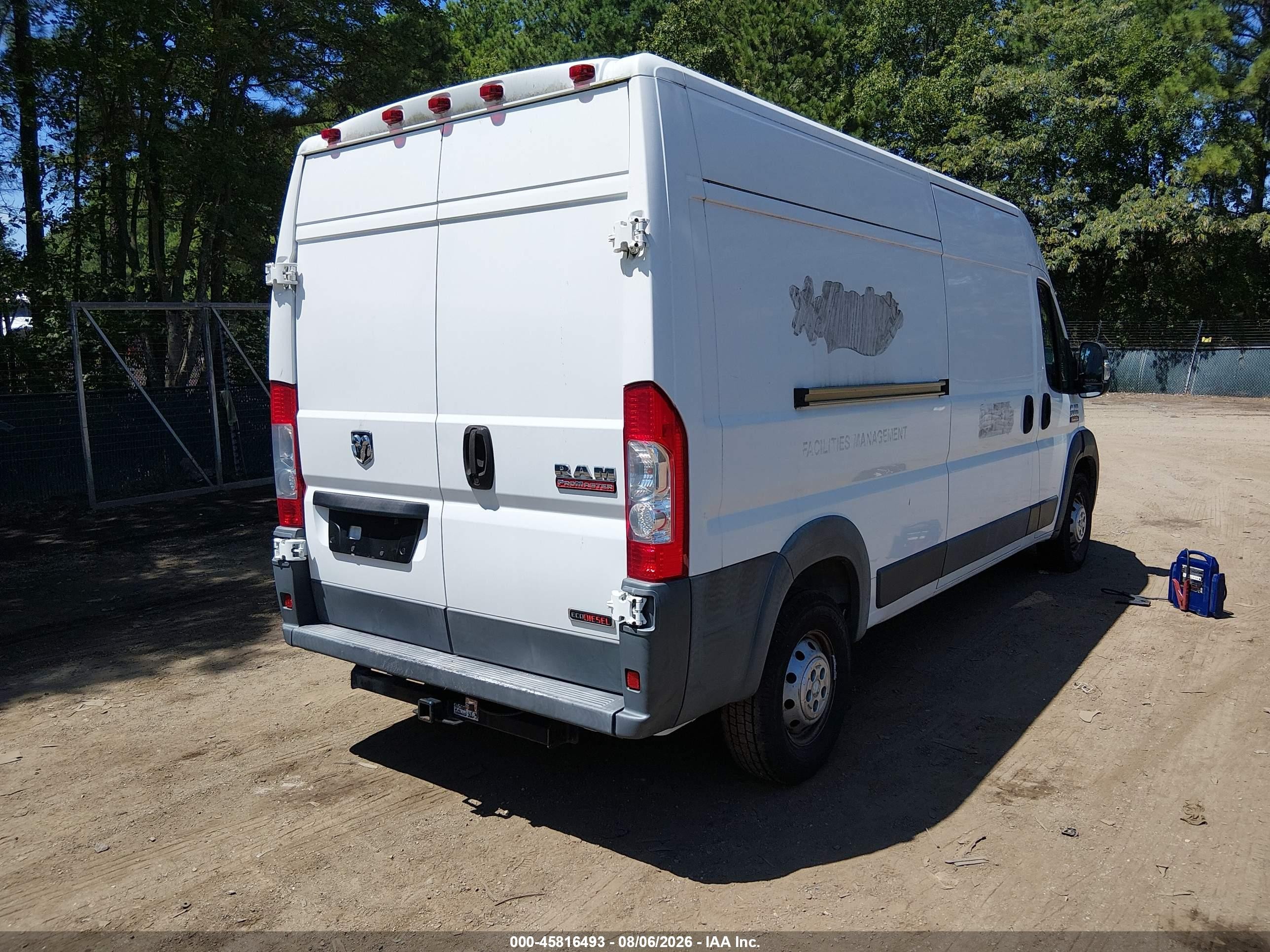 2014 Ram Promaster 3500 High Roof Белый vin: 3C6URVHD0EE122746