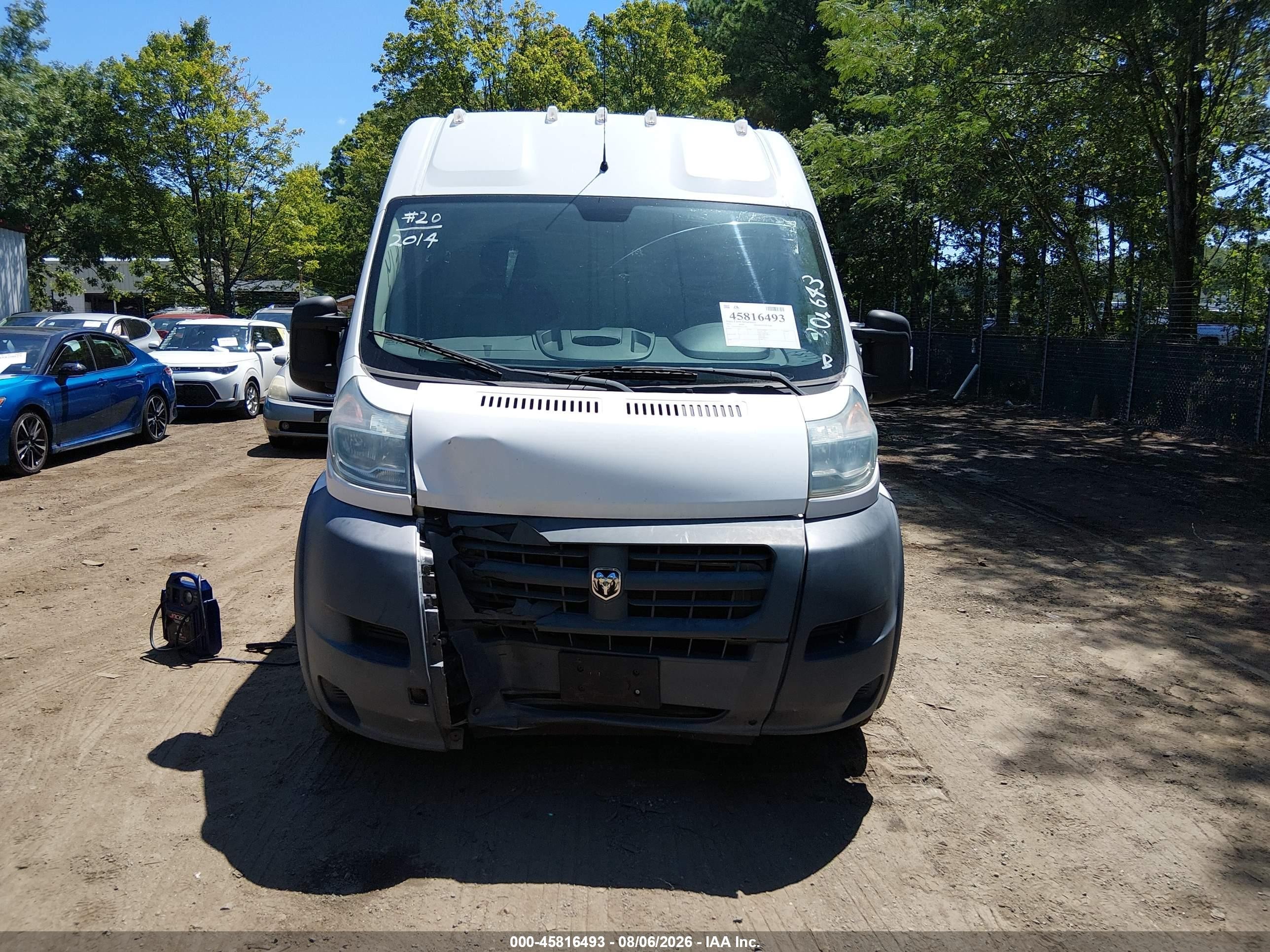 2014 Ram Promaster 3500 High Roof Белый vin: 3C6URVHD0EE122746