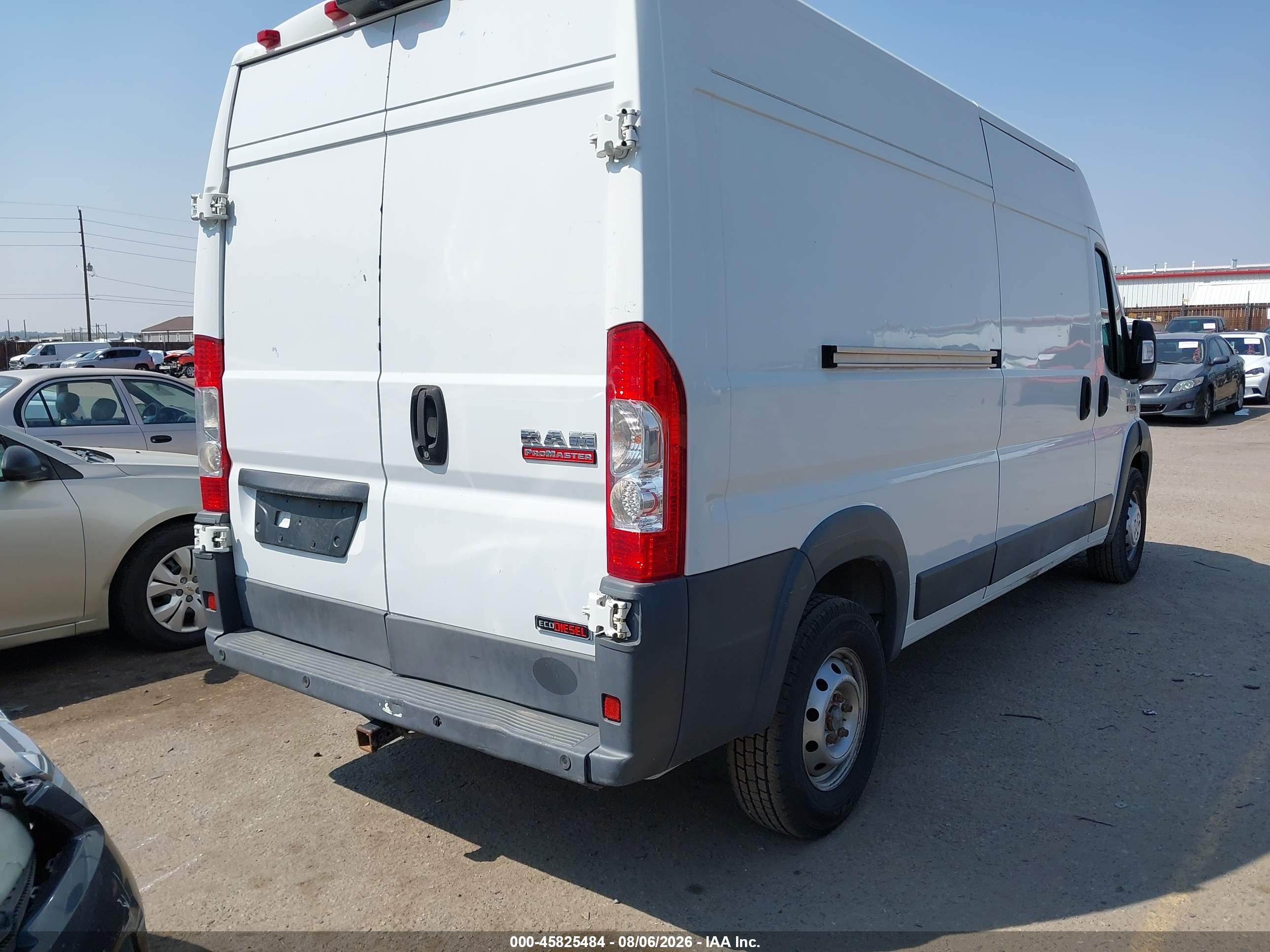 2015 Ram Promaster 3500 High Roof Белый vin: 3C6URVHD9FE510480
