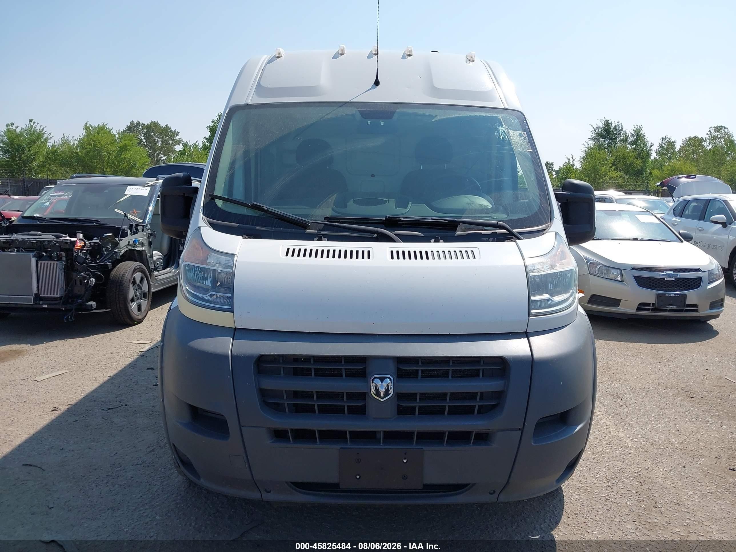 2015 Ram Promaster 3500 High Roof Белый vin: 3C6URVHD9FE510480