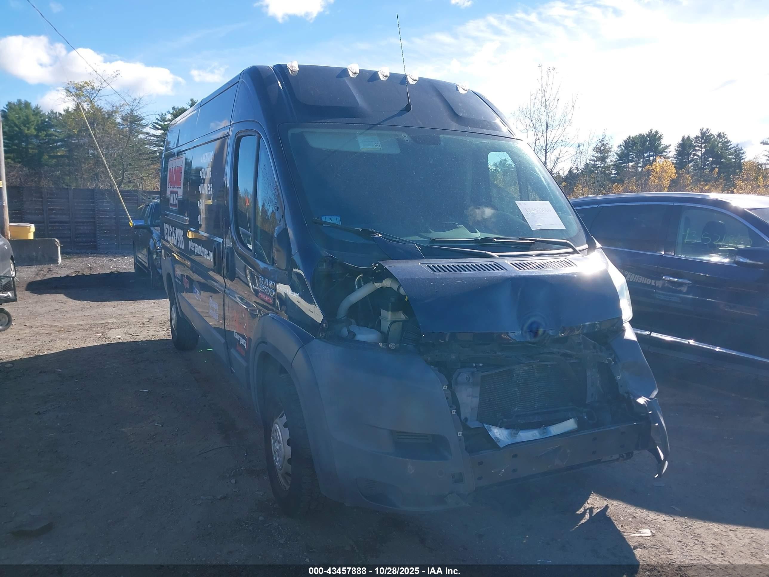 2015 Ram Promaster 3500 High Roof Blue vin: 3C6URVHG0FE520499