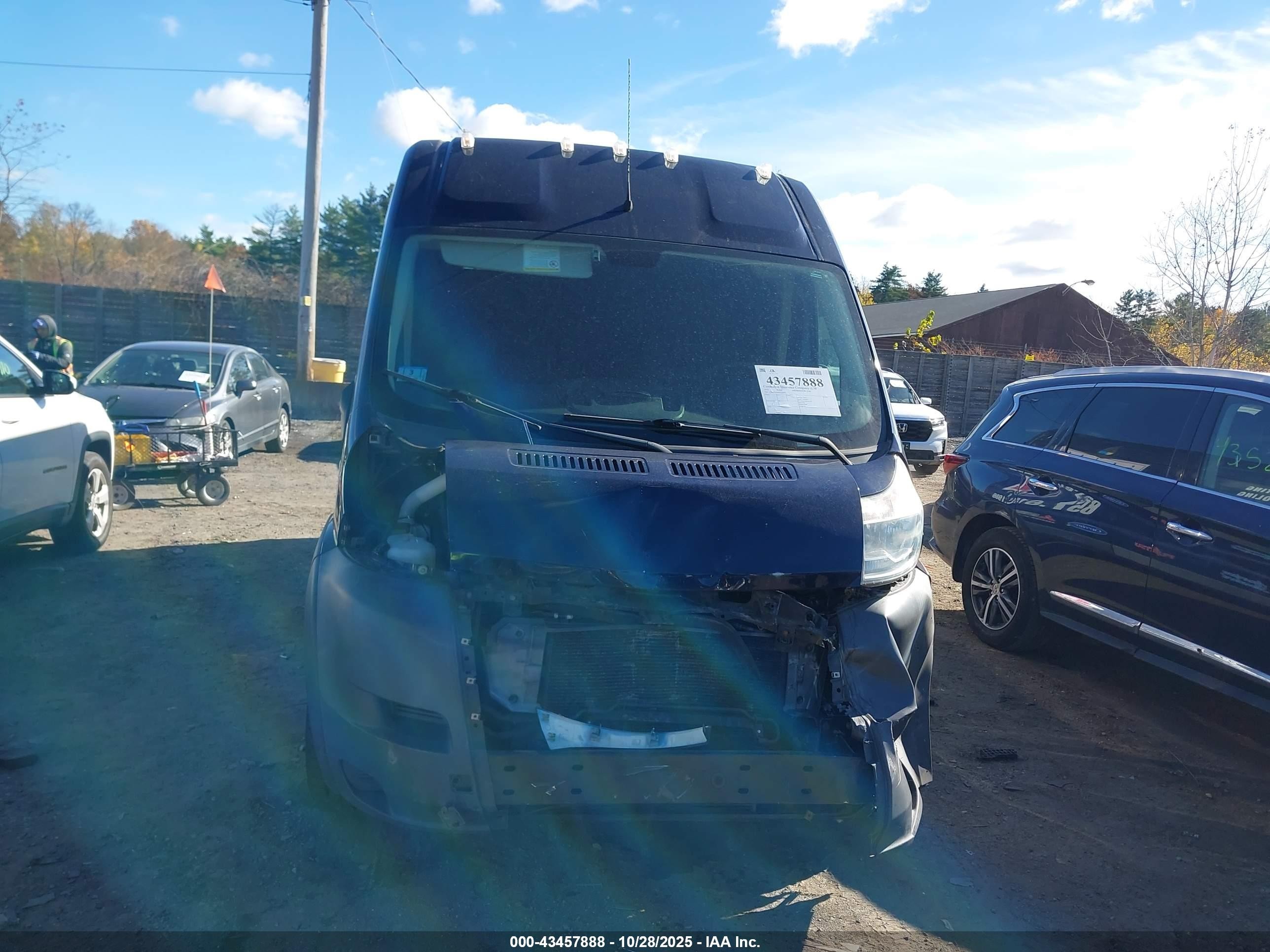 2015 Ram Promaster 3500 High Roof Blue vin: 3C6URVHG0FE520499