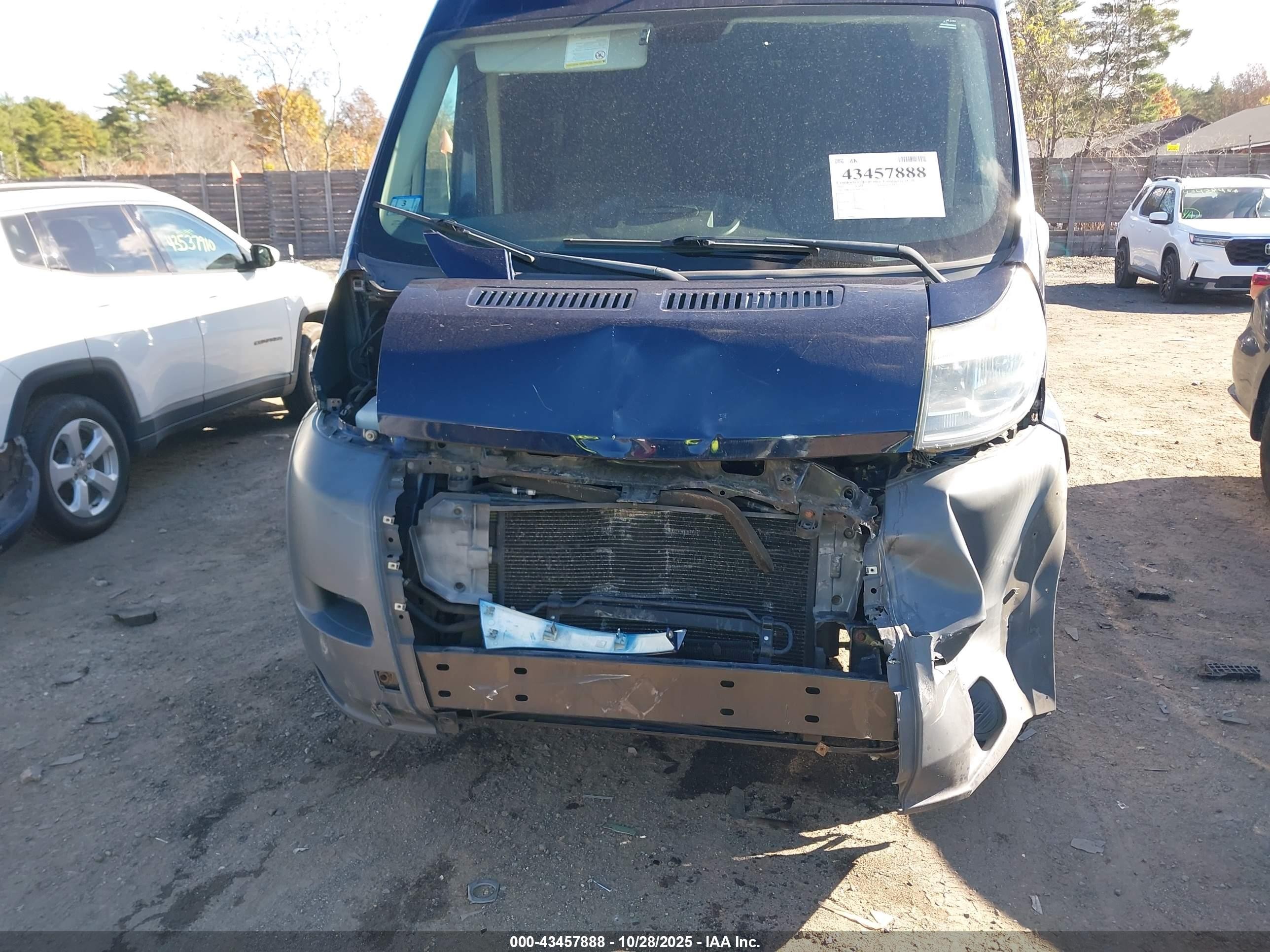 2015 Ram Promaster 3500 High Roof Blue vin: 3C6URVHG0FE520499