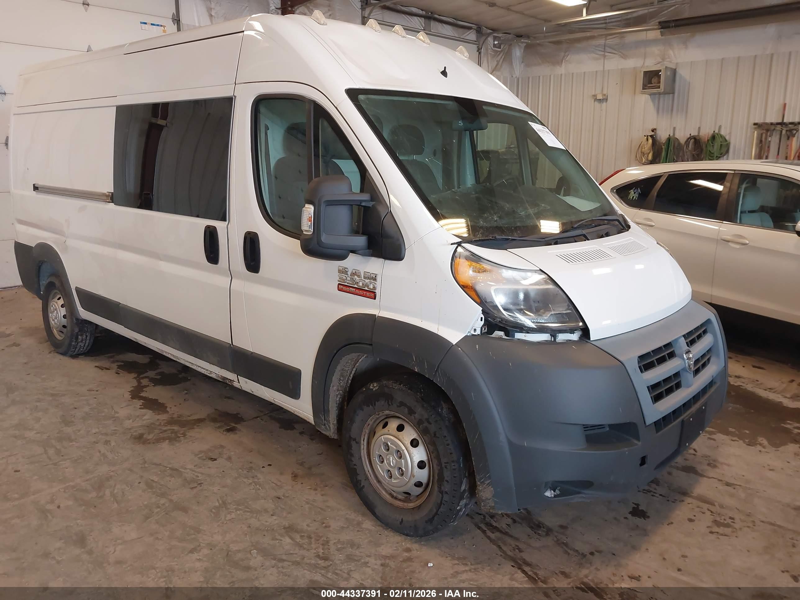 2015 Ram Promaster 3500 High Roof White vin: 3C6URVHG2FE500710