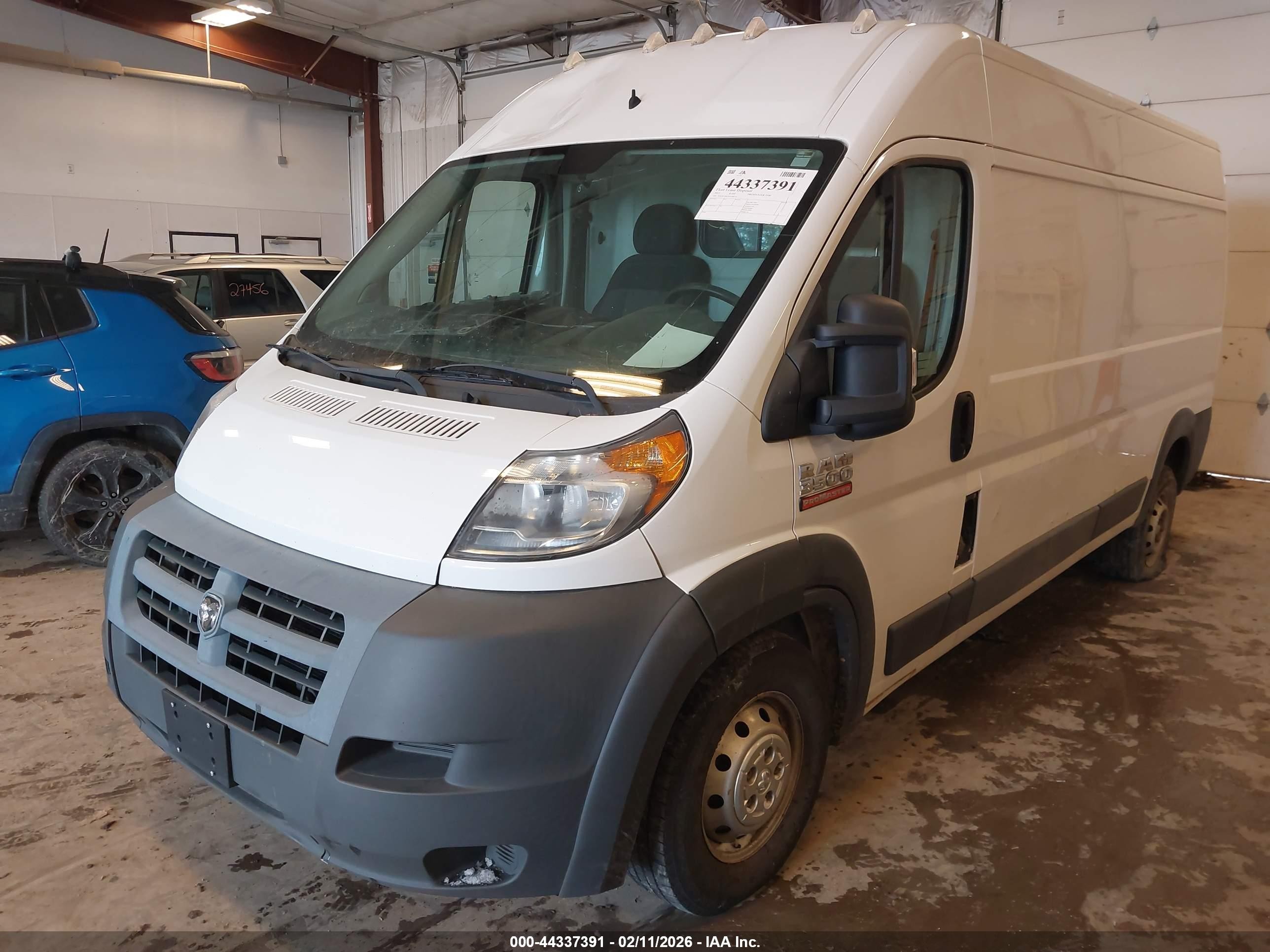 2015 Ram Promaster 3500 High Roof White vin: 3C6URVHG2FE500710