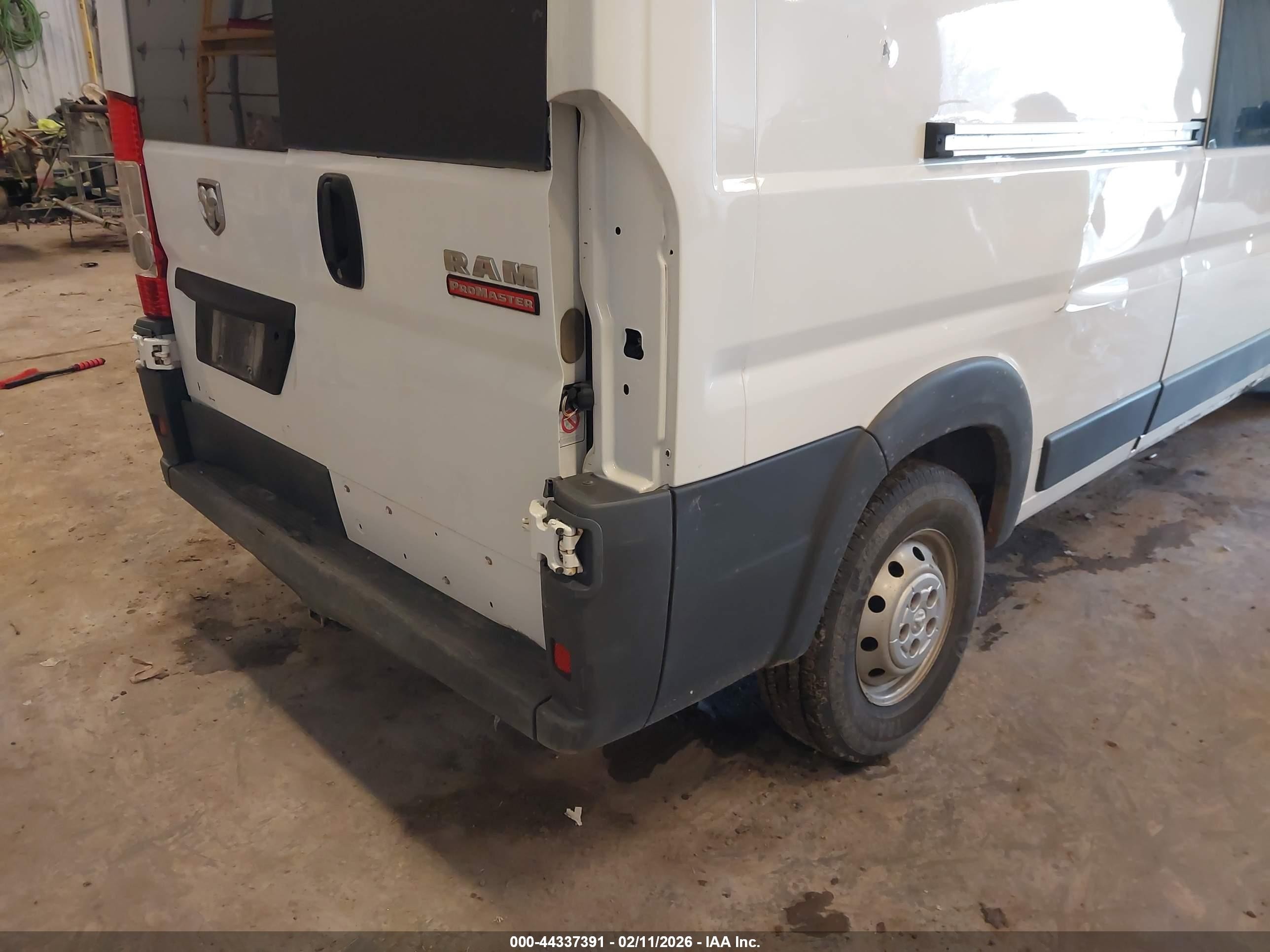 2015 Ram Promaster 3500 High Roof White vin: 3C6URVHG2FE500710