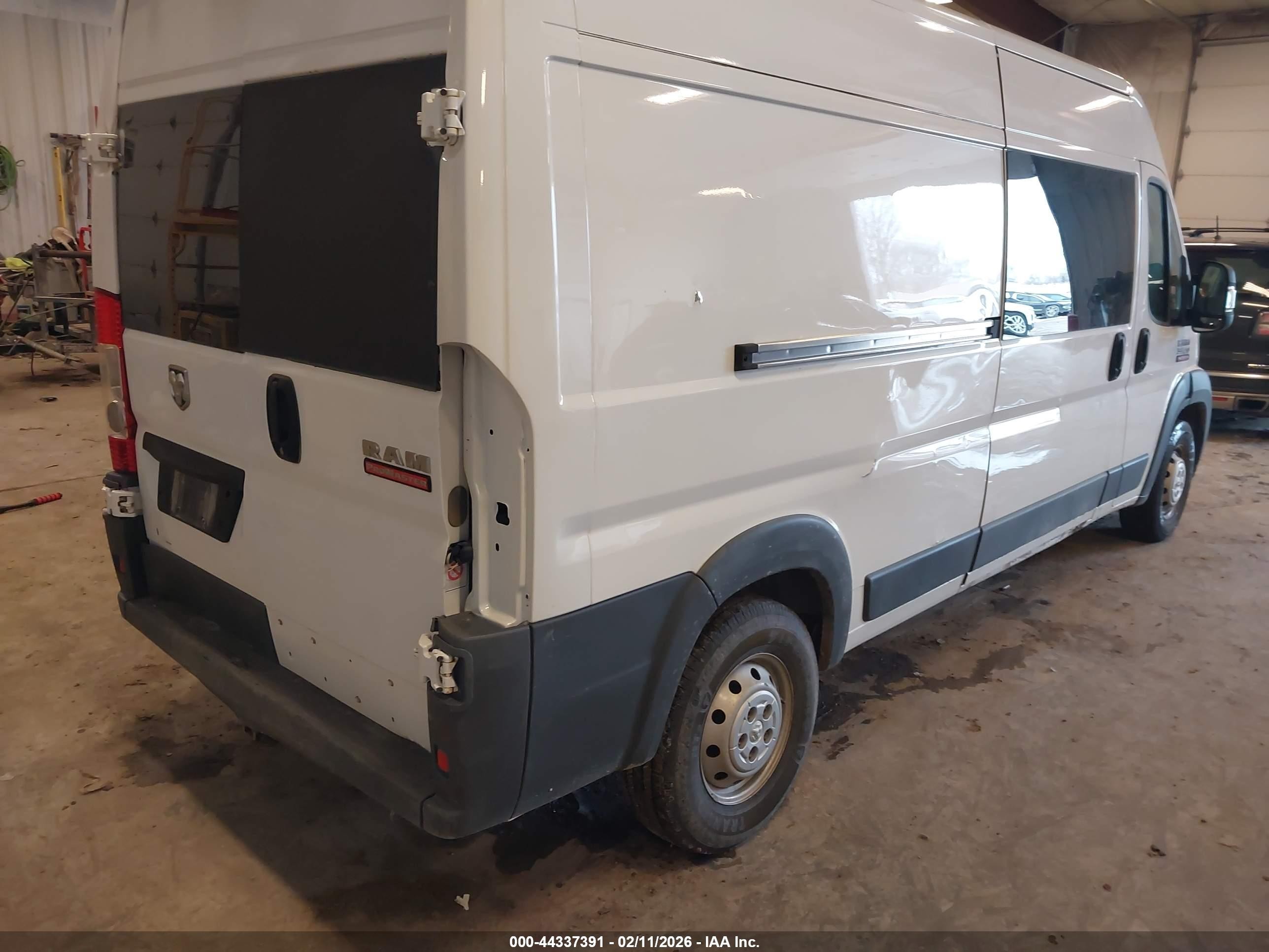 2015 Ram Promaster 3500 High Roof White vin: 3C6URVHG2FE500710