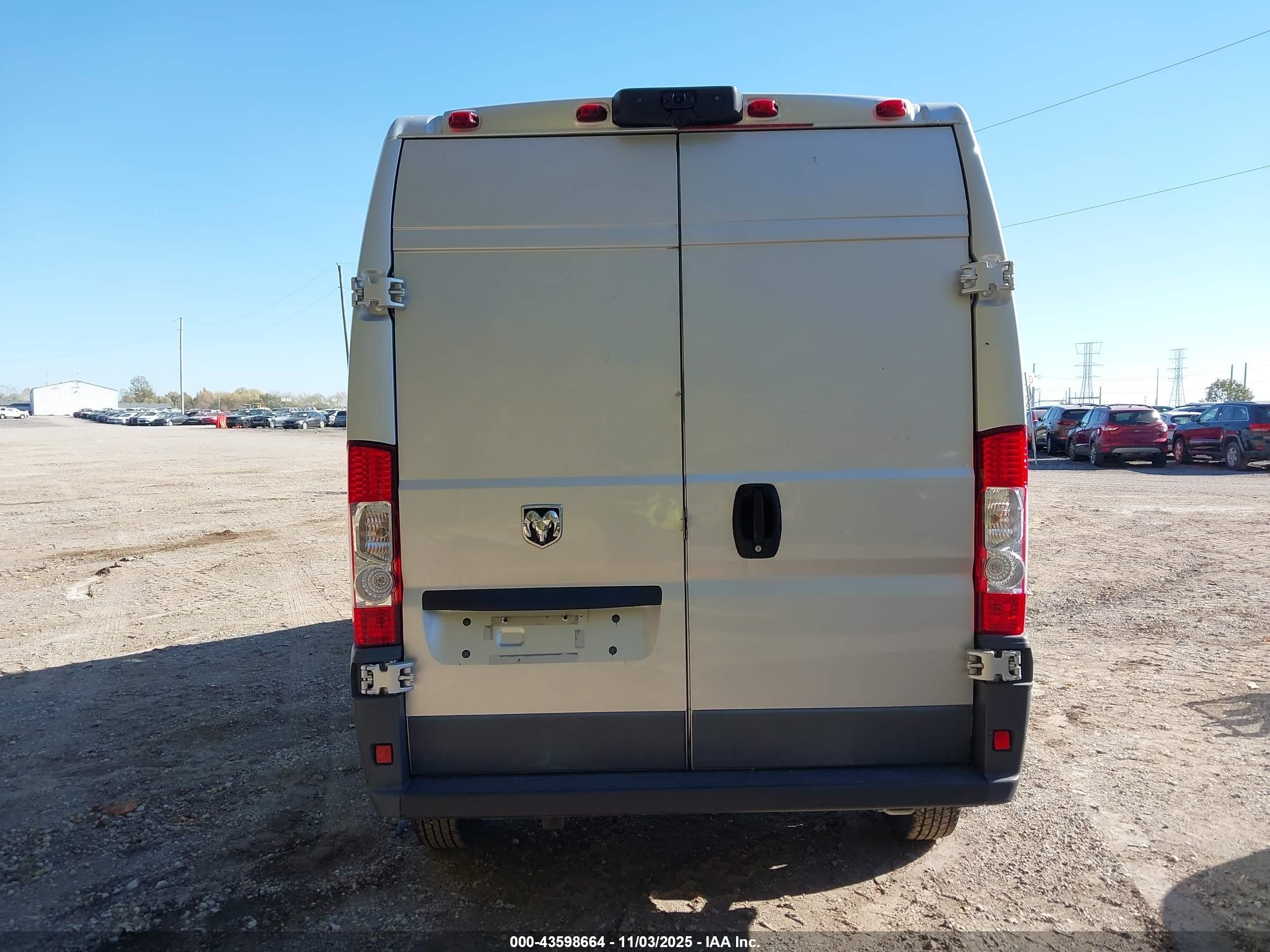 2018 Ram Promaster 3500 High Roof 159 Wb White vin: 3C6URVHG9JE139002