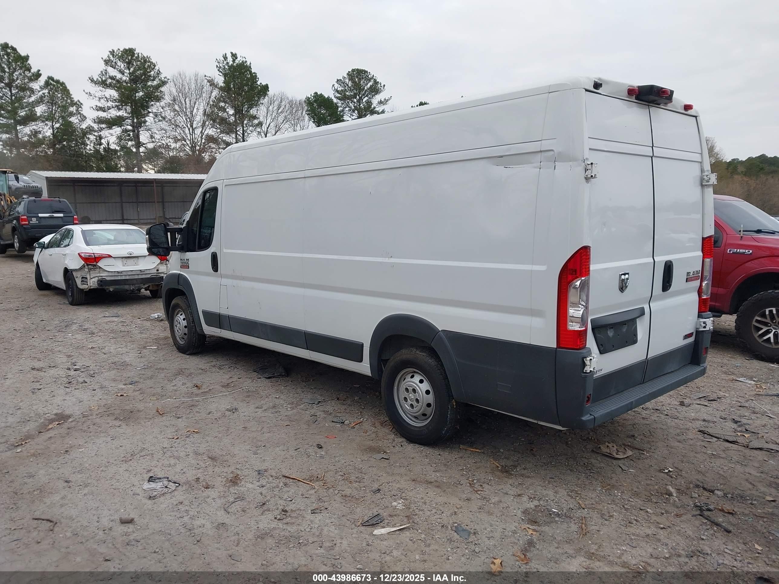 2015 Ram Promaster 3500 High Roof White vin: 3C6URVJD2FE500383